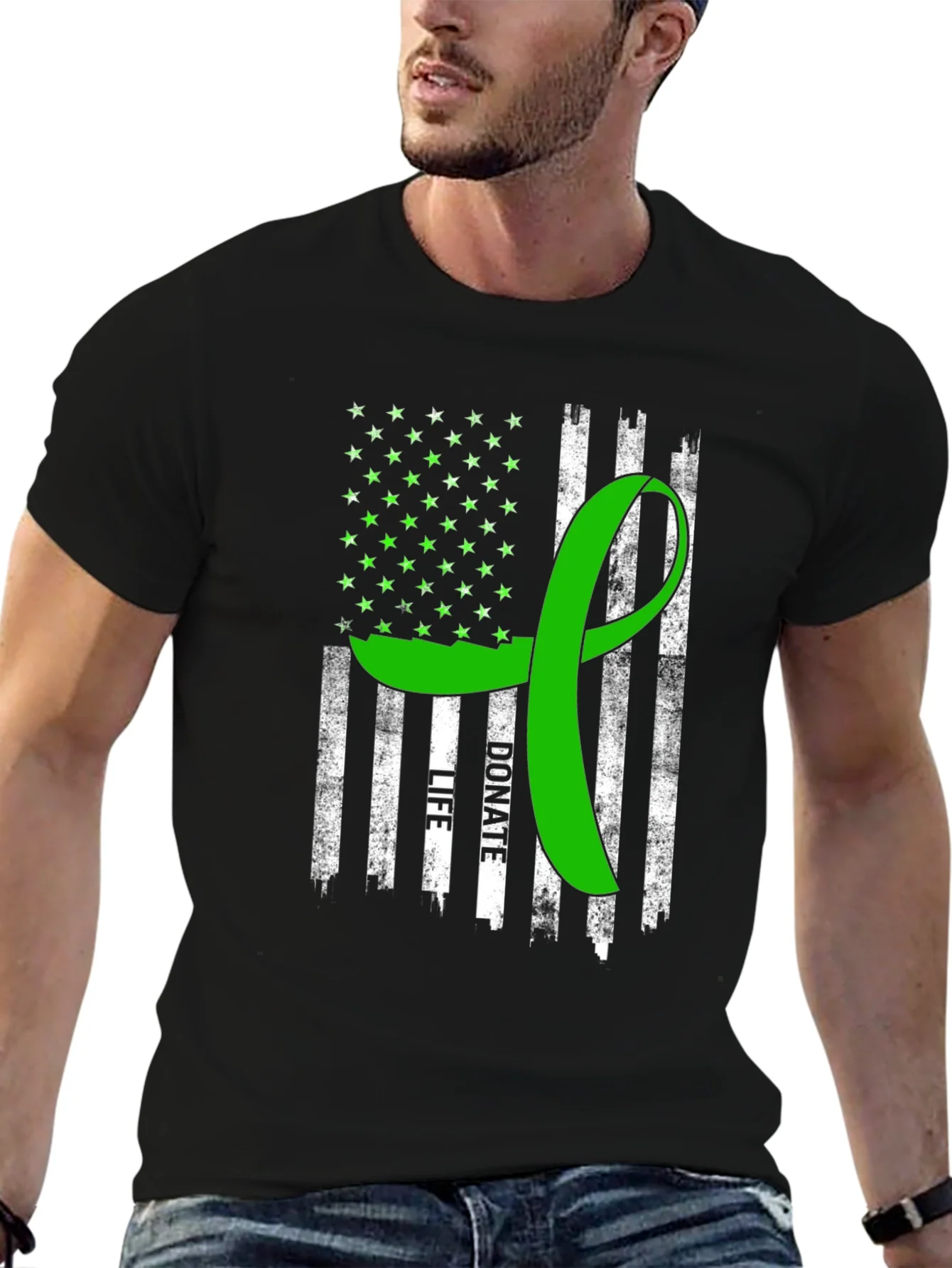 Rebbecca Donate Life American Flag T-Shirt