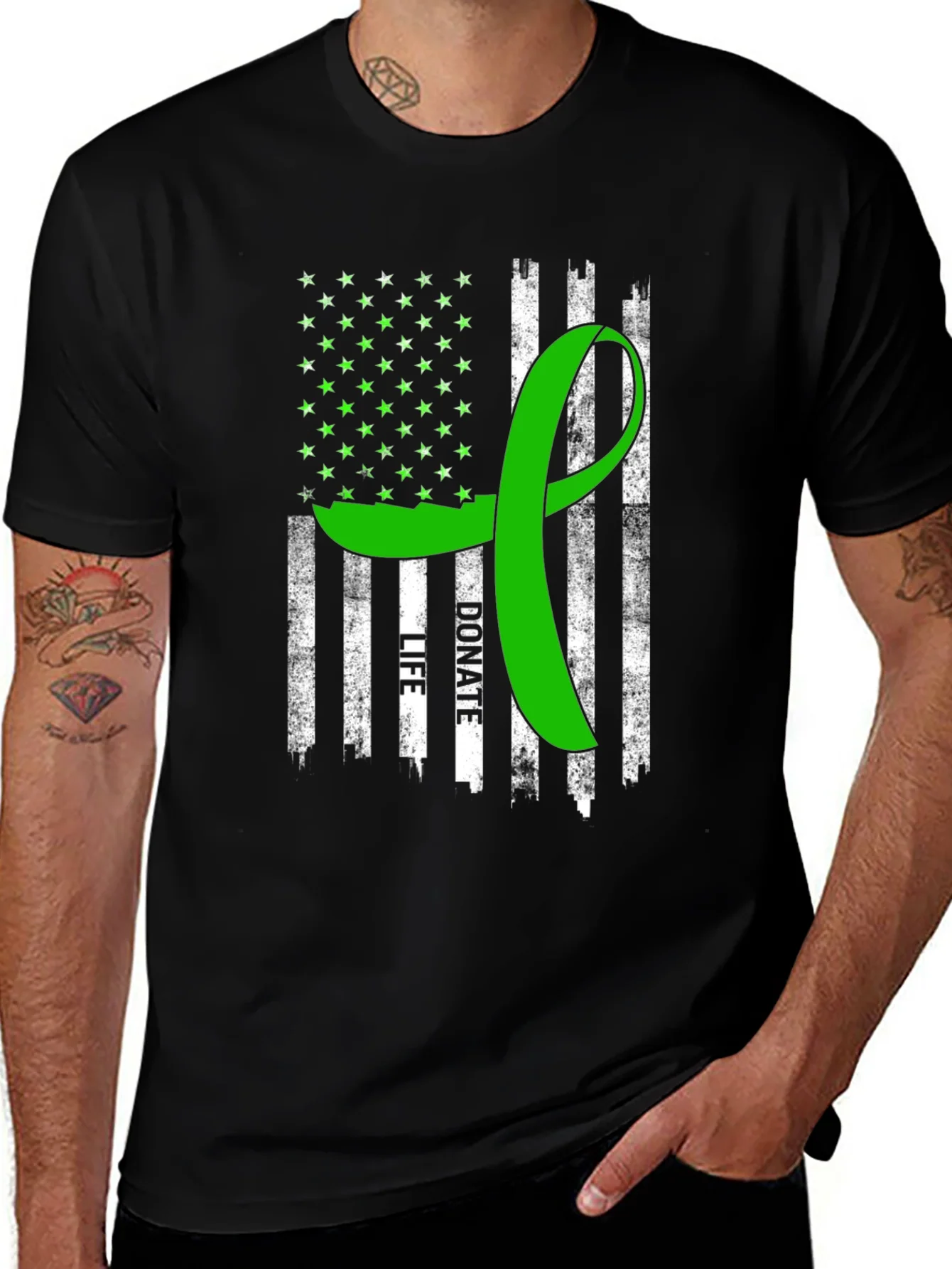Rebbecca Donate Life American Flag T-Shirt