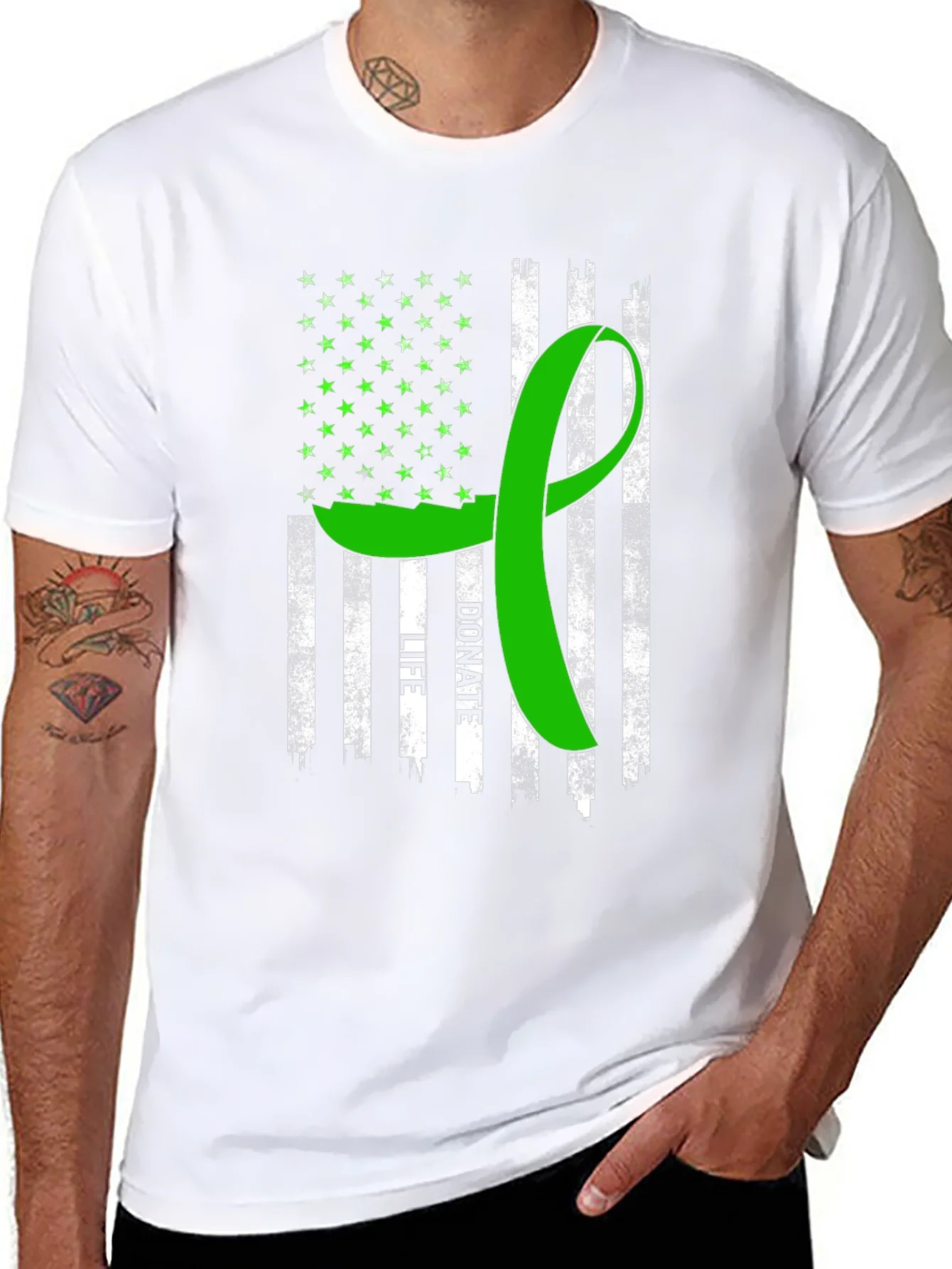 Rebbecca Donate Life American Flag T-Shirt