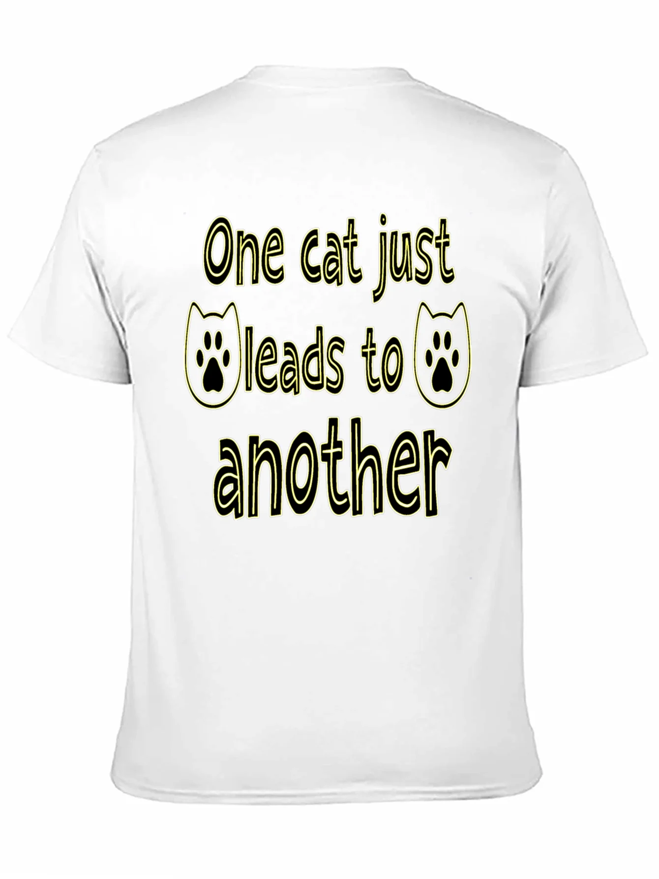 Camiseta Negra Divertida con Dise?o de Gatos