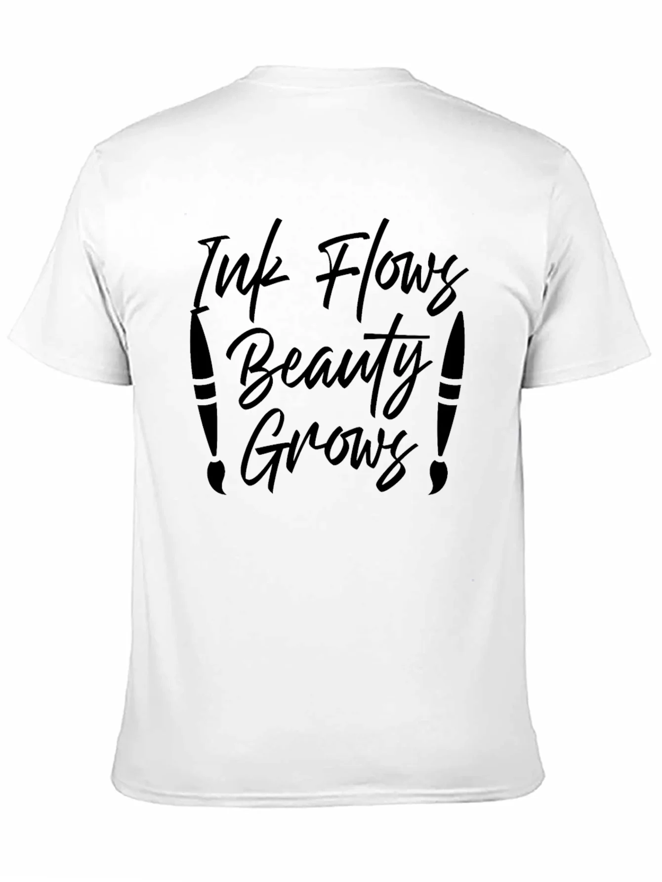 Camiseta Negra Ink Flows Beauty Grows