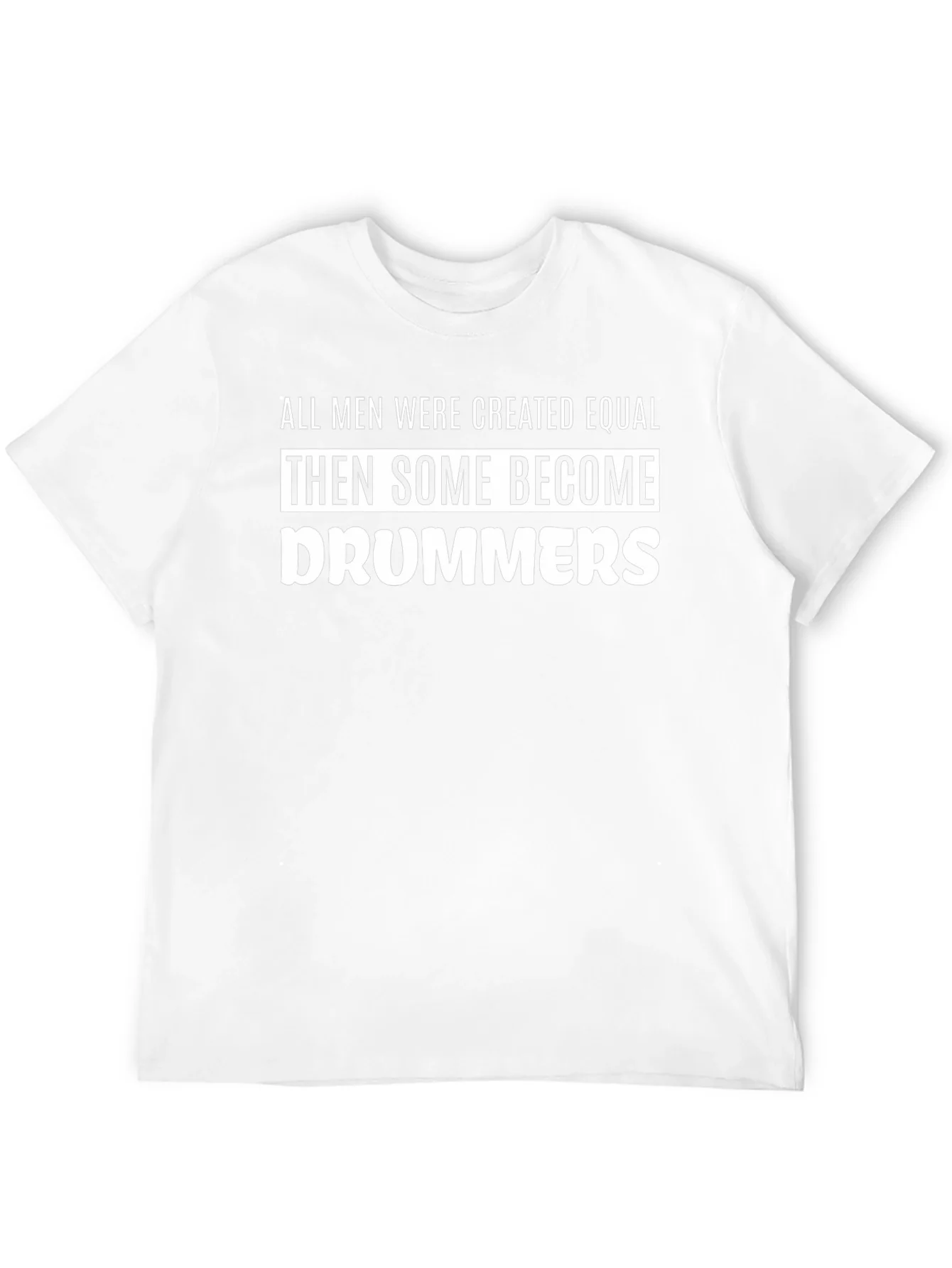Camiseta Negra con Texto Divertido para Bateristas