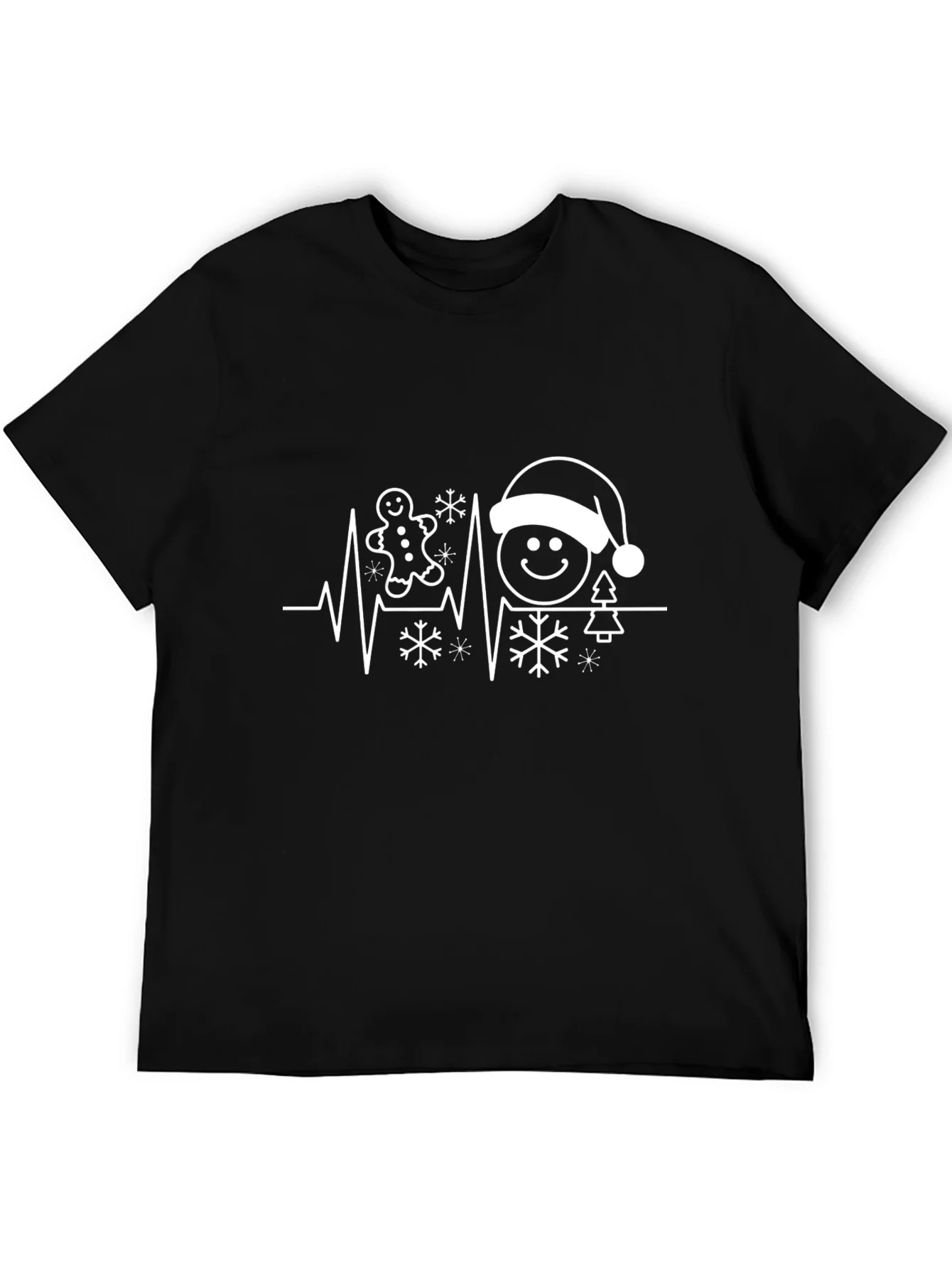 Camiseta Negra con Dise?o Navide?o de Latido