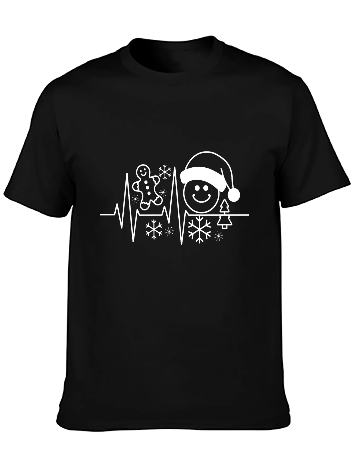 Camiseta Negra con Dise?o Navide?o de Latido