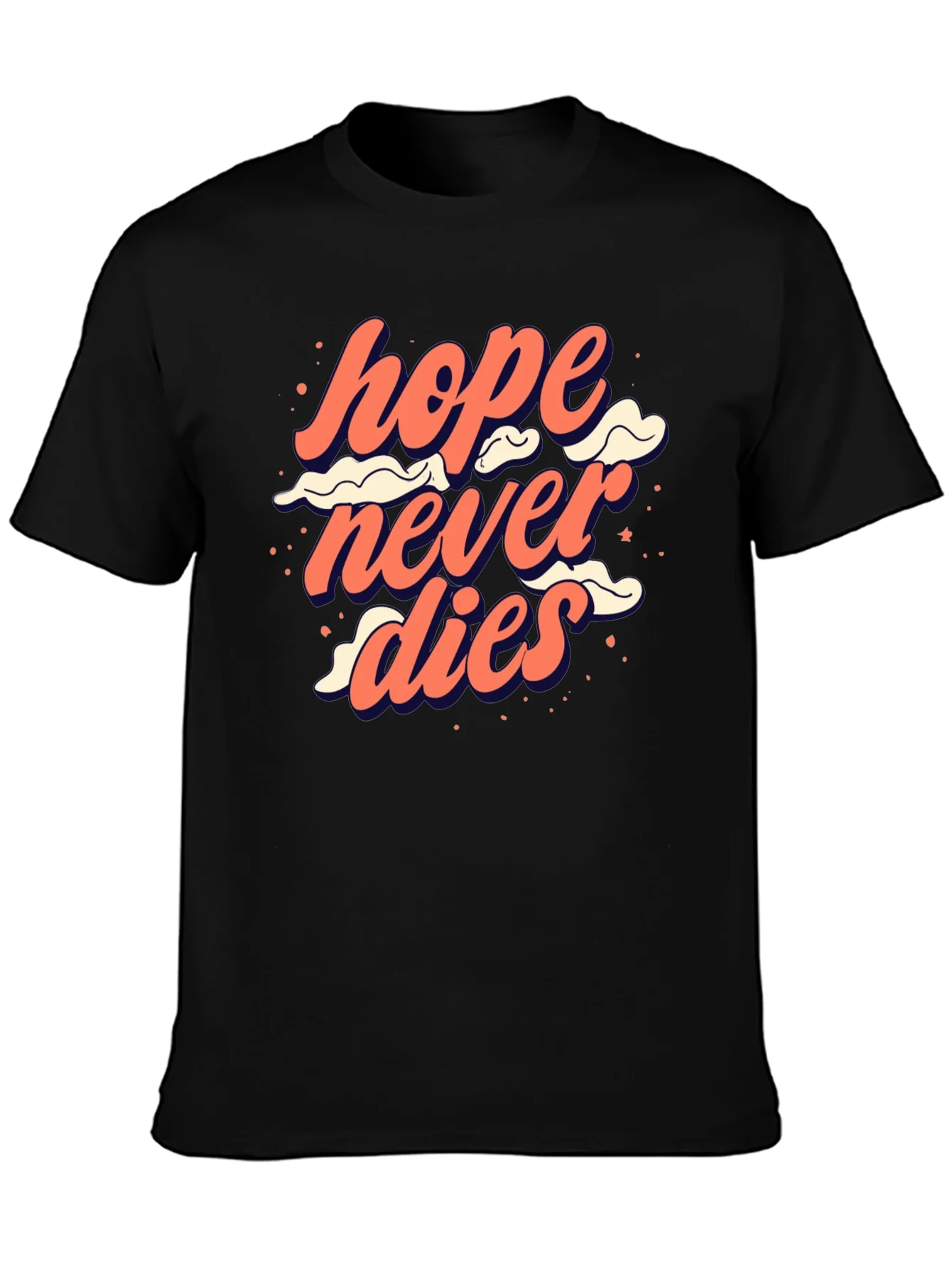 Camiseta Negra La Esperanza Nunca Muere Dise?o Original