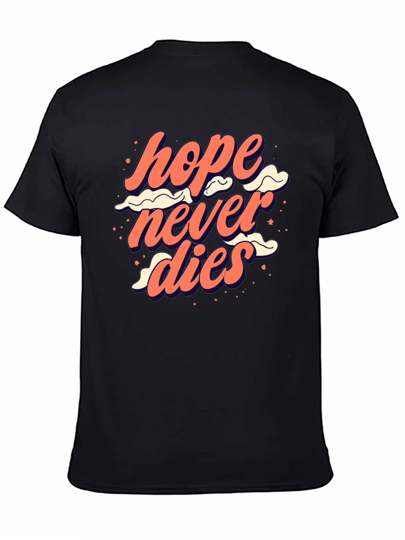 Camiseta Negra La Esperanza Nunca Muere Dise?o Original