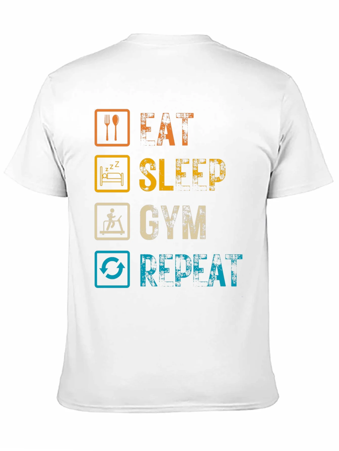 Camiseta Fitness: Comer Dormir Gym Repetir