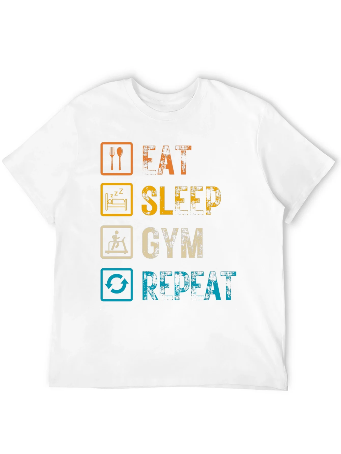 Camiseta Fitness: Comer Dormir Gym Repetir
