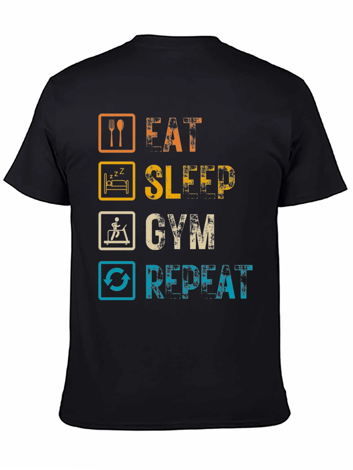 Camiseta Fitness: Comer Dormir Gym Repetir
