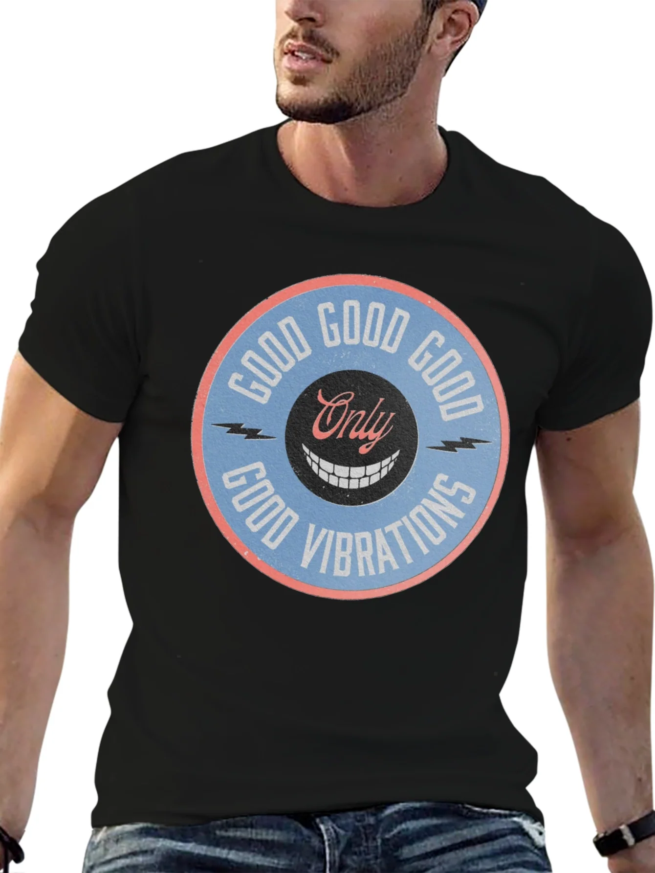 Camiseta Negra Good Vibrations