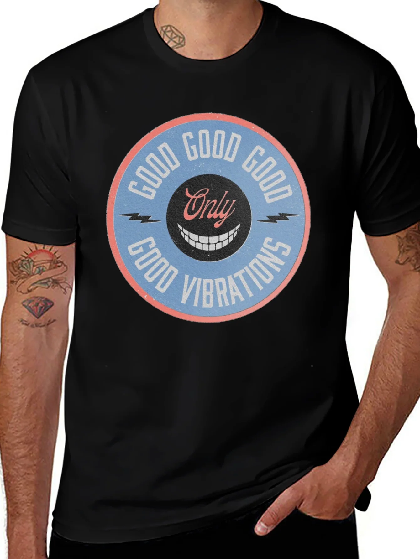 Camiseta Negra Good Vibrations