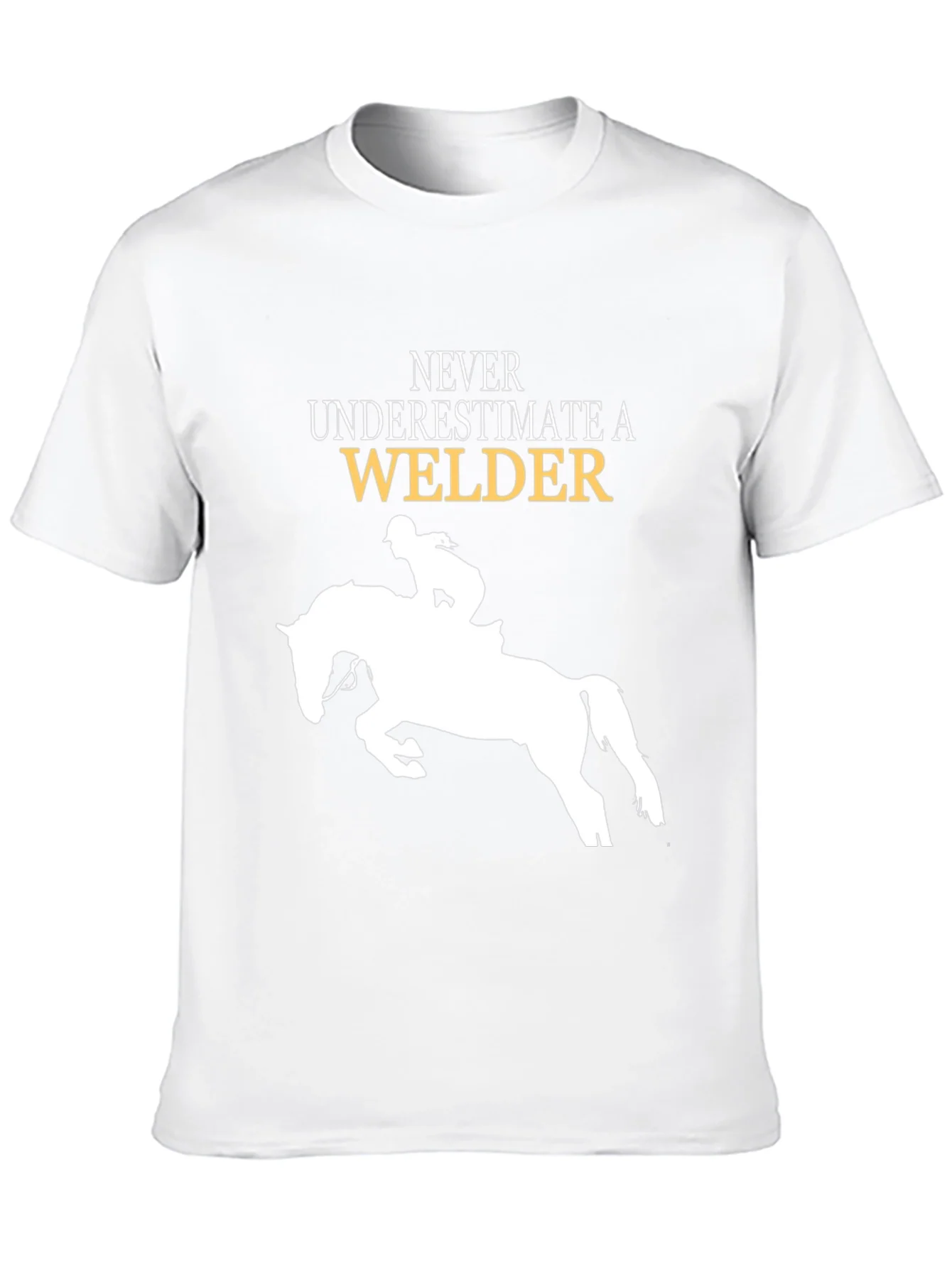Camiseta Negra Nunca Subestimes a Un Soldador