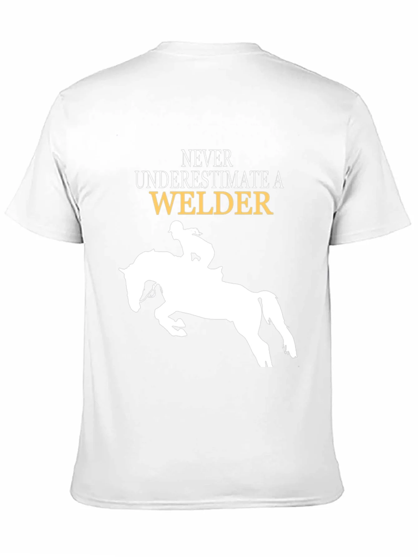 Camiseta Negra Nunca Subestimes a Un Soldador