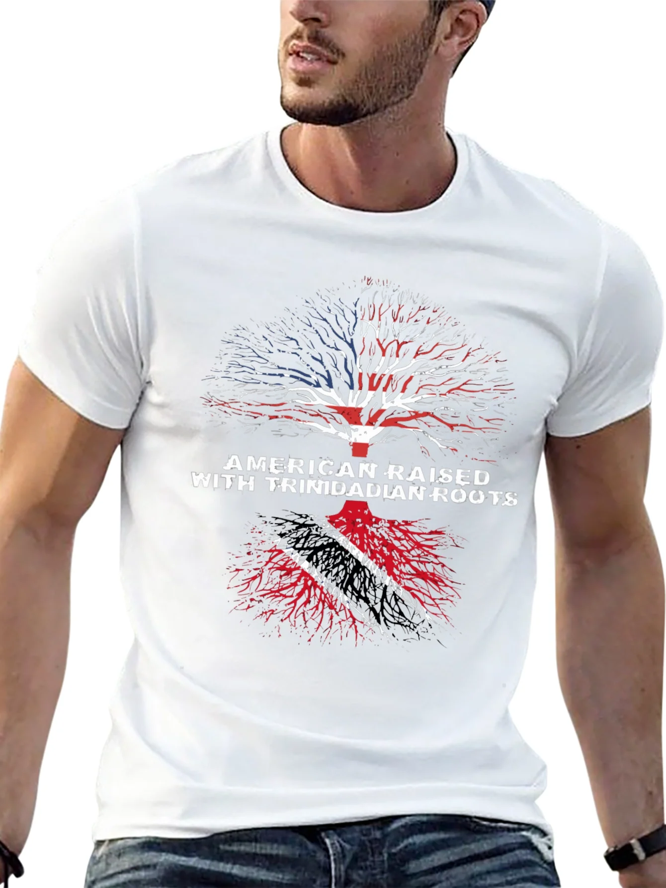 Camiseta Hombre Americano Ra¨ªces Trinidad
