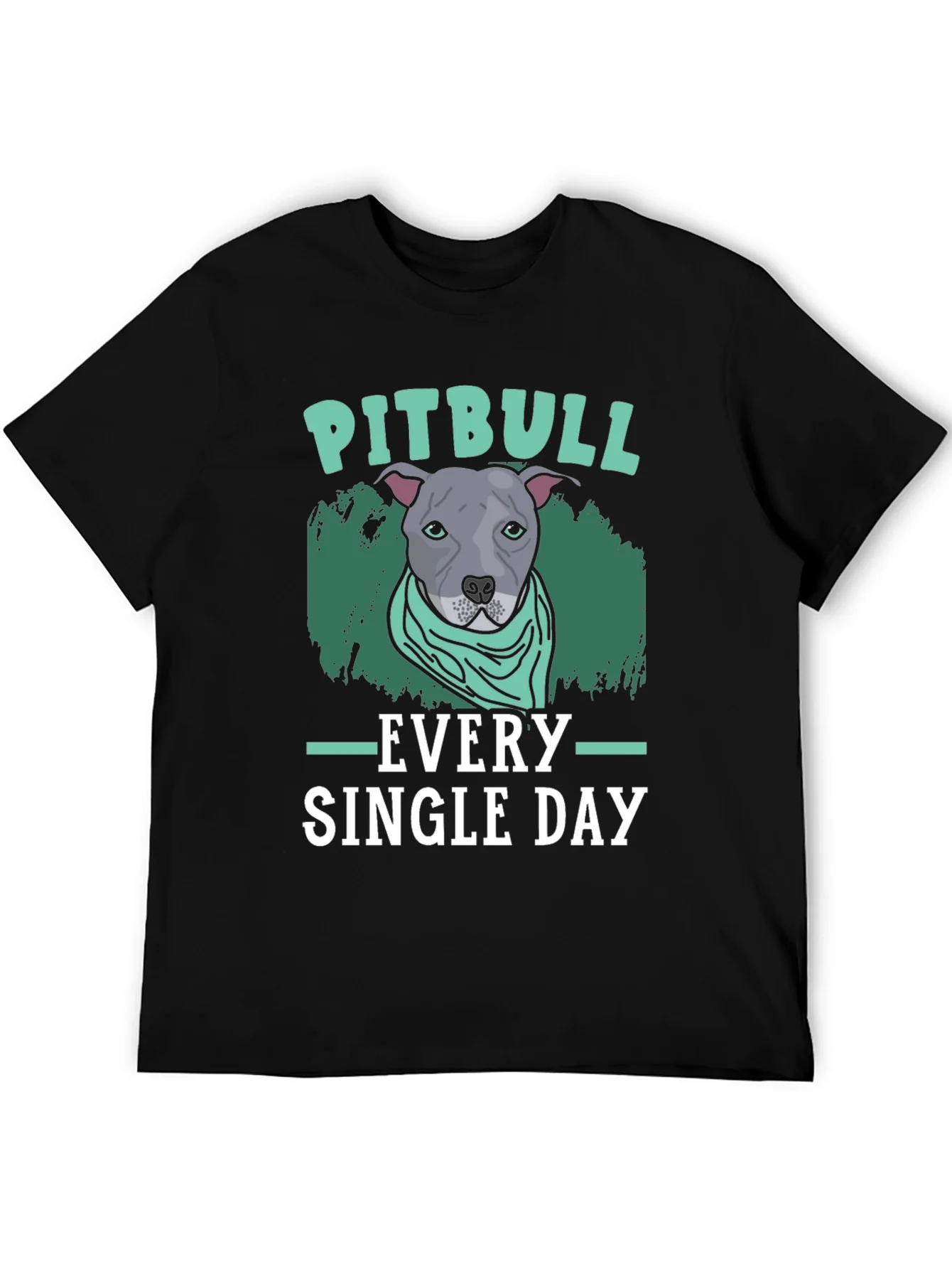 Camiseta Negra con Dise?o de Pitbull