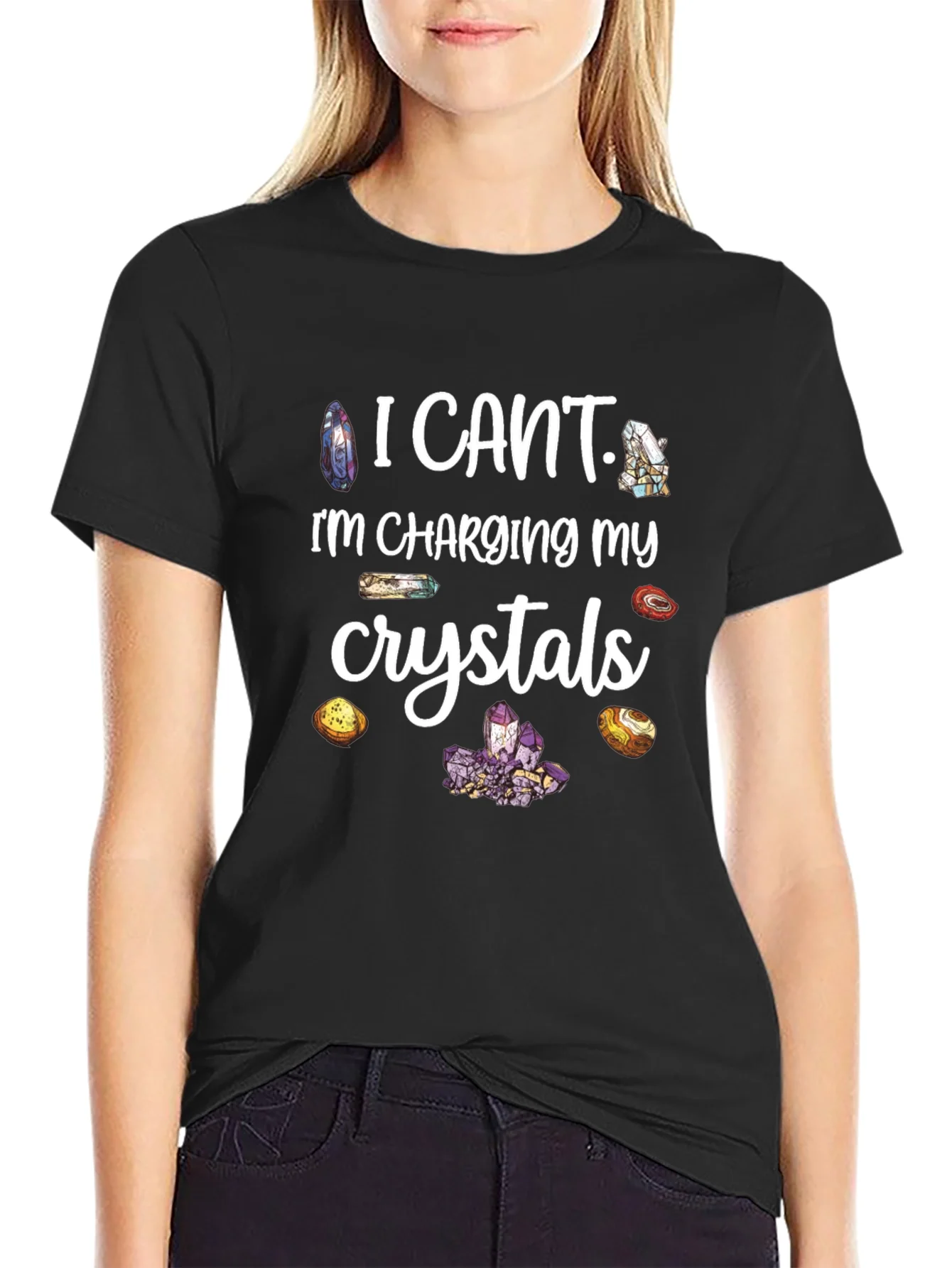 Rebbecca I Cant Charging My Crystals T-Shirt