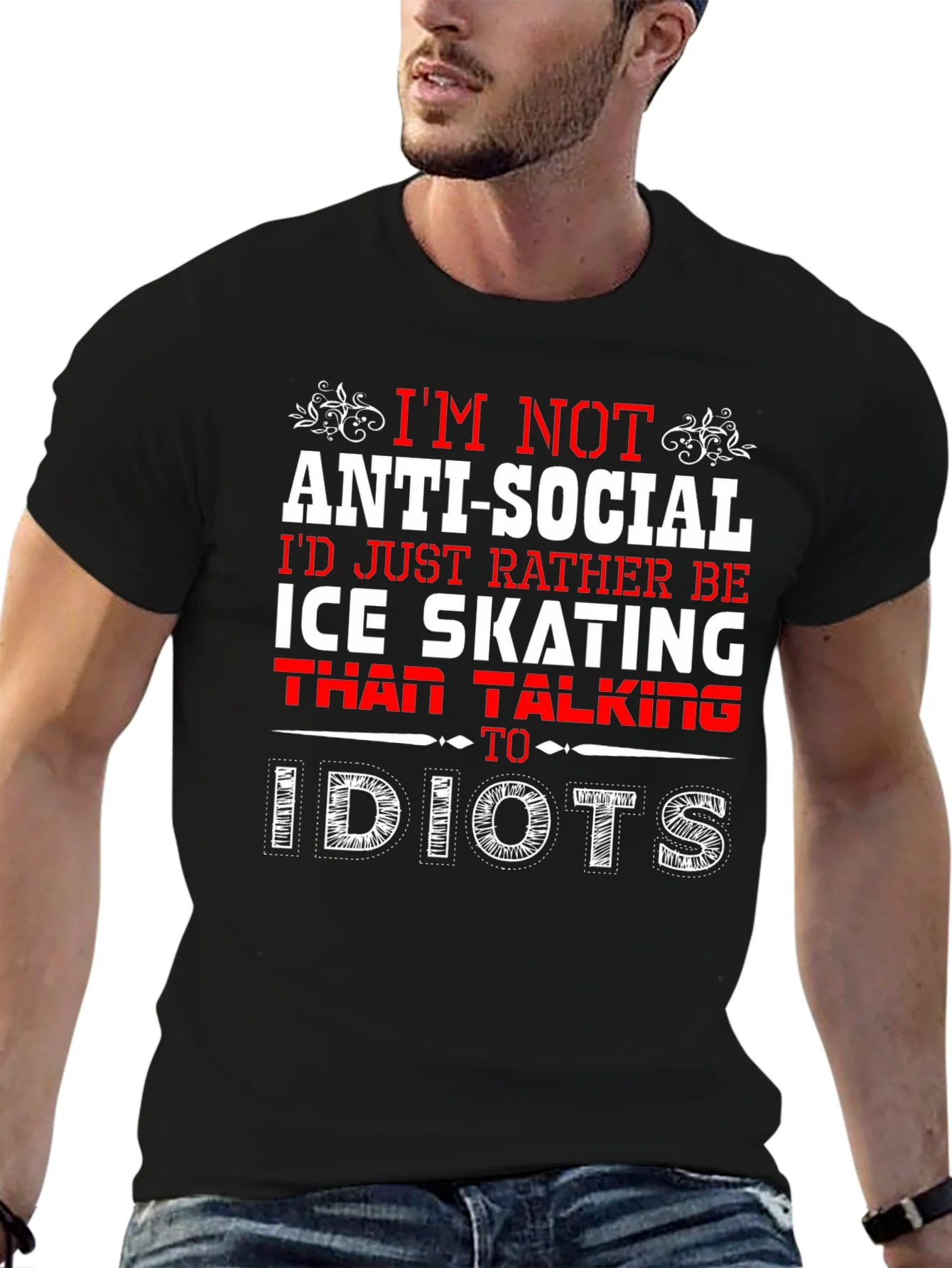 Rebbecca Ice Skating Anti-Social T-Shirt