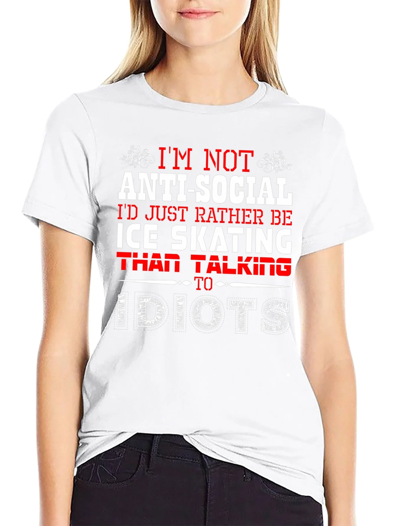Rebbecca Ice Skating Anti-Social T-Shirt