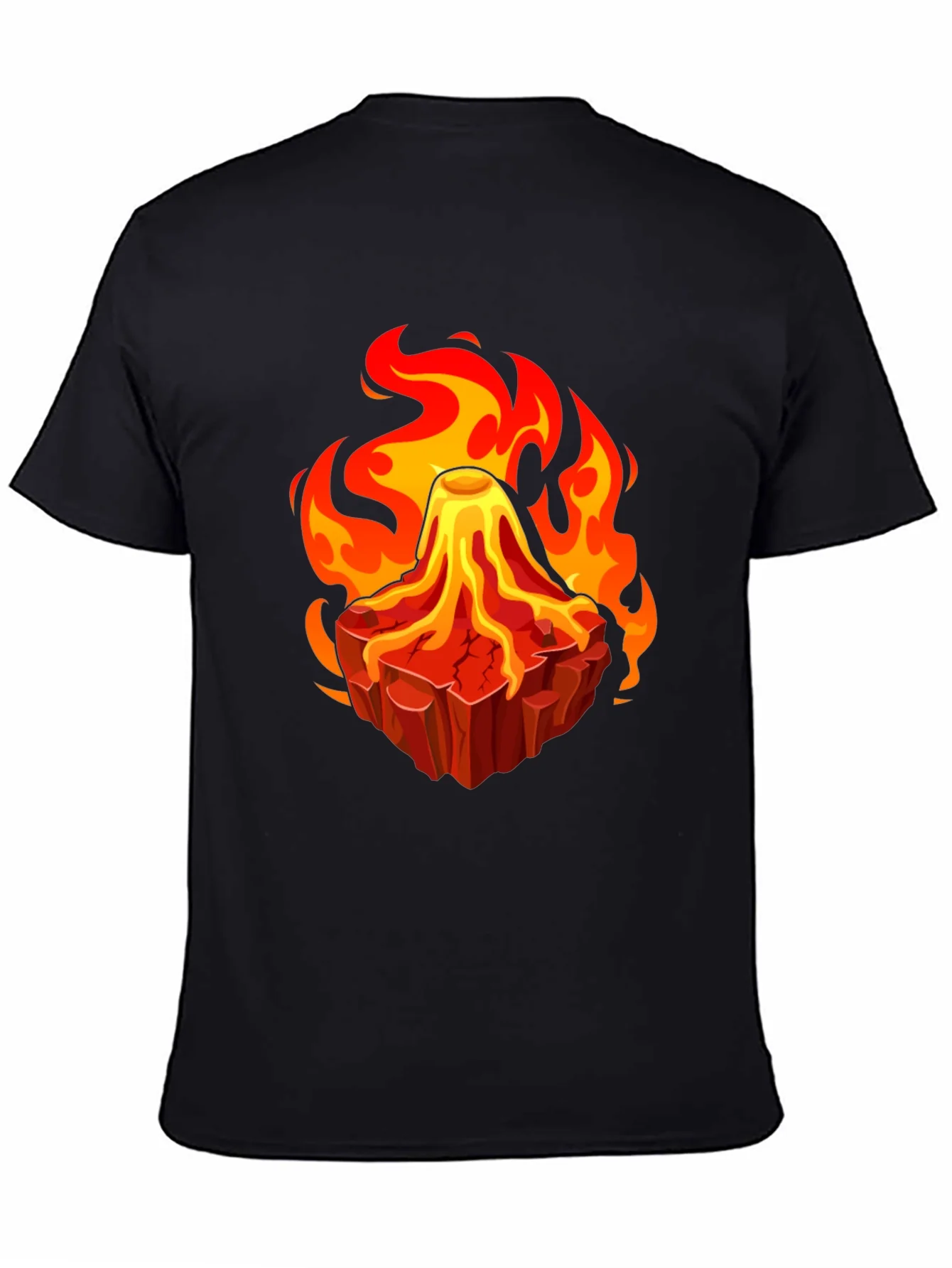 Rebbecca Volcano Lava Flames Graphic T-Shirt - Unique Design