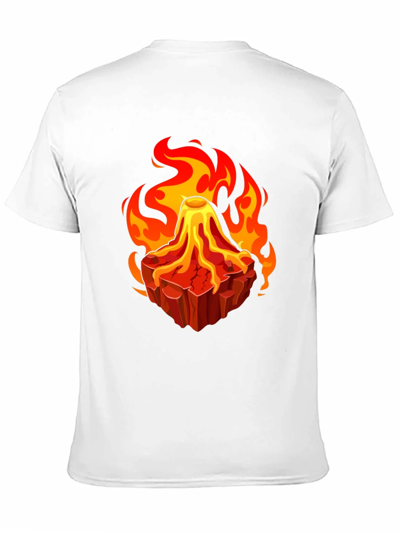 Rebbecca Volcano Lava Flames Graphic T-Shirt - Unique Design