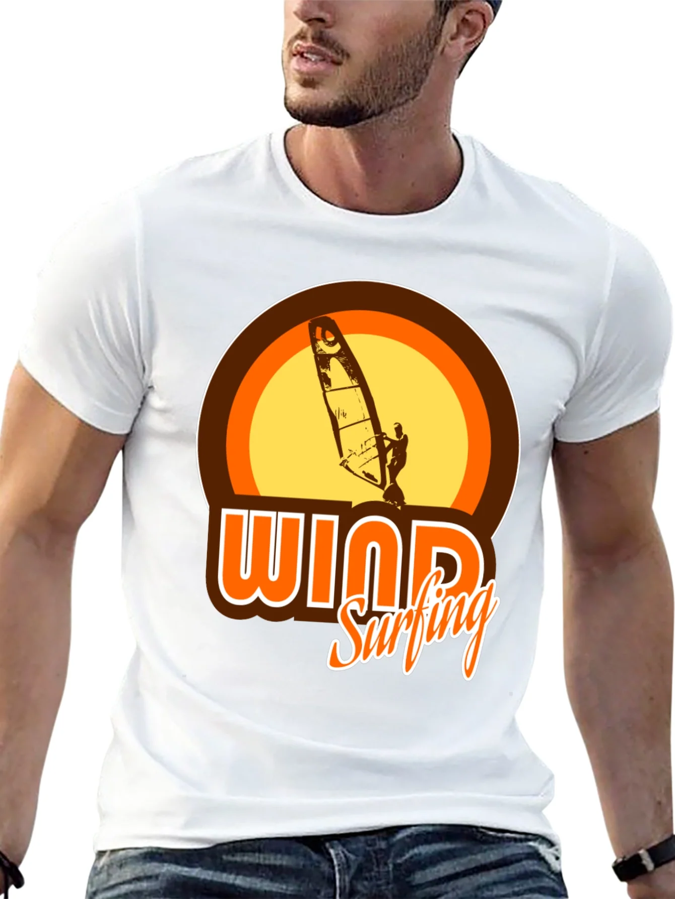 Rebbecca Windsurfing Graphic Tee - Retro Style T-Shirt