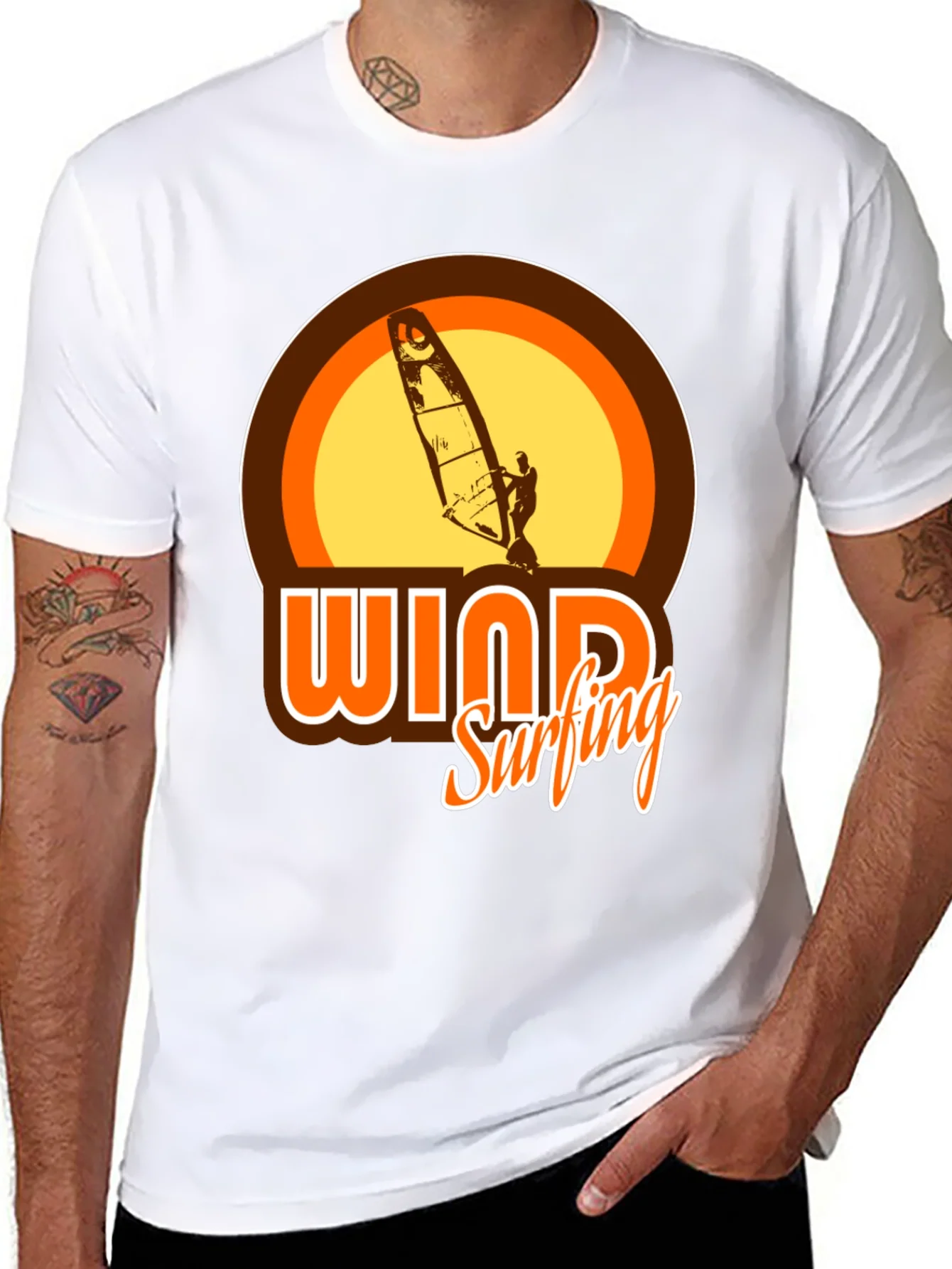 Rebbecca Windsurfing Graphic Tee - Retro Style T-Shirt