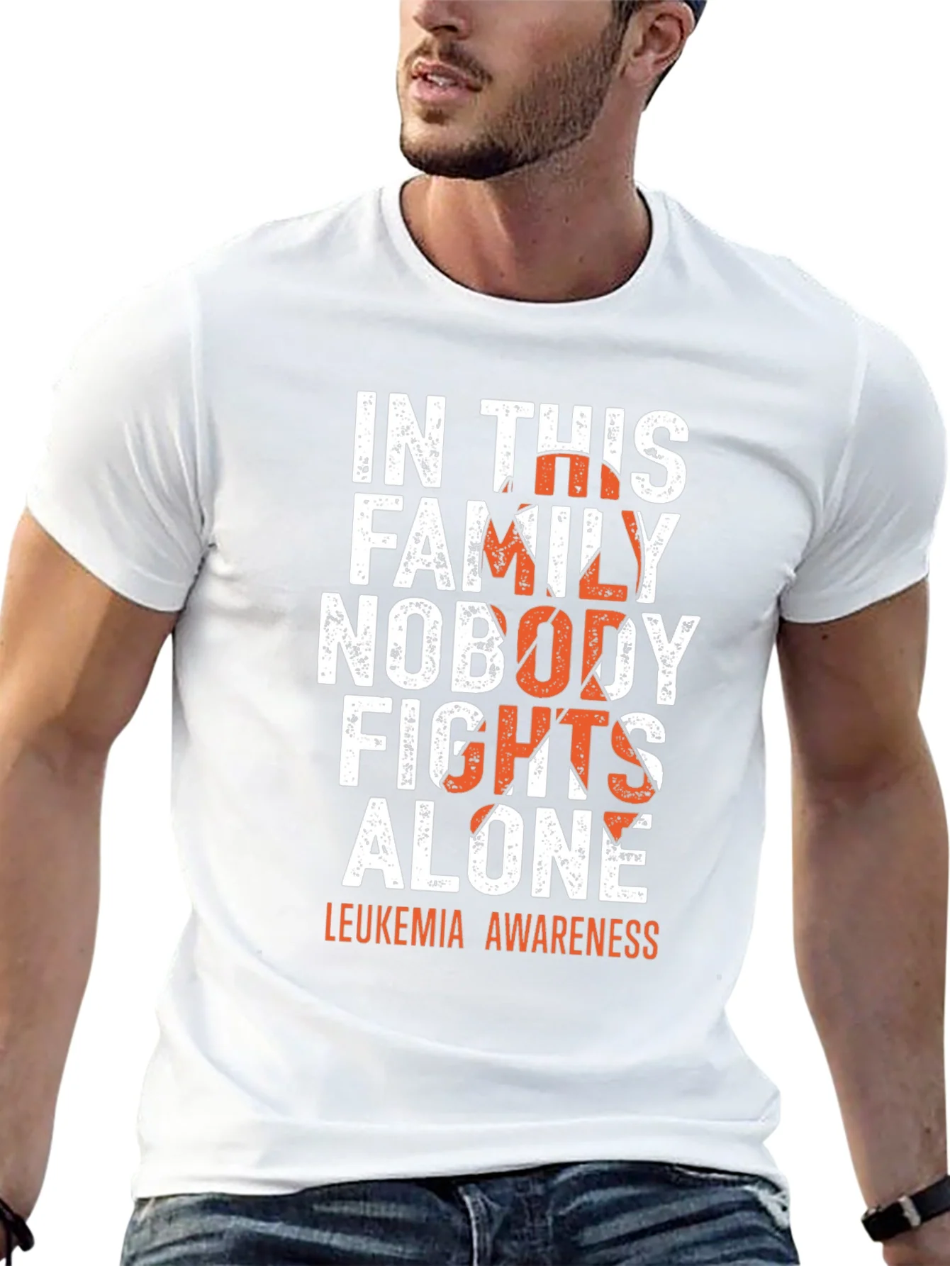 Camiseta Concientizaci¨®n Leucemia: En Esta Familia Nadie Lucha Solo