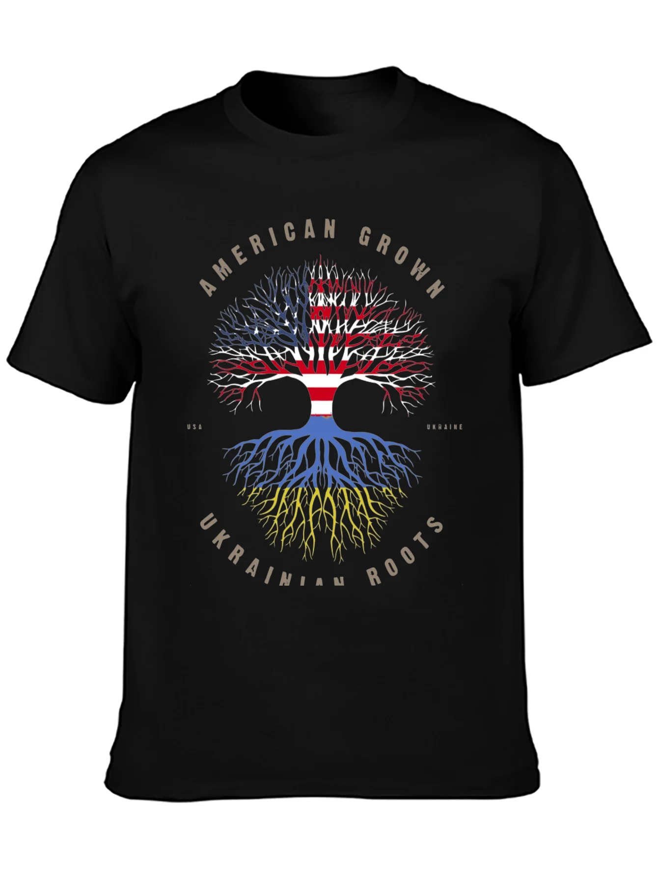 Camiseta Ra¨ªces Americanas y Ucranianas