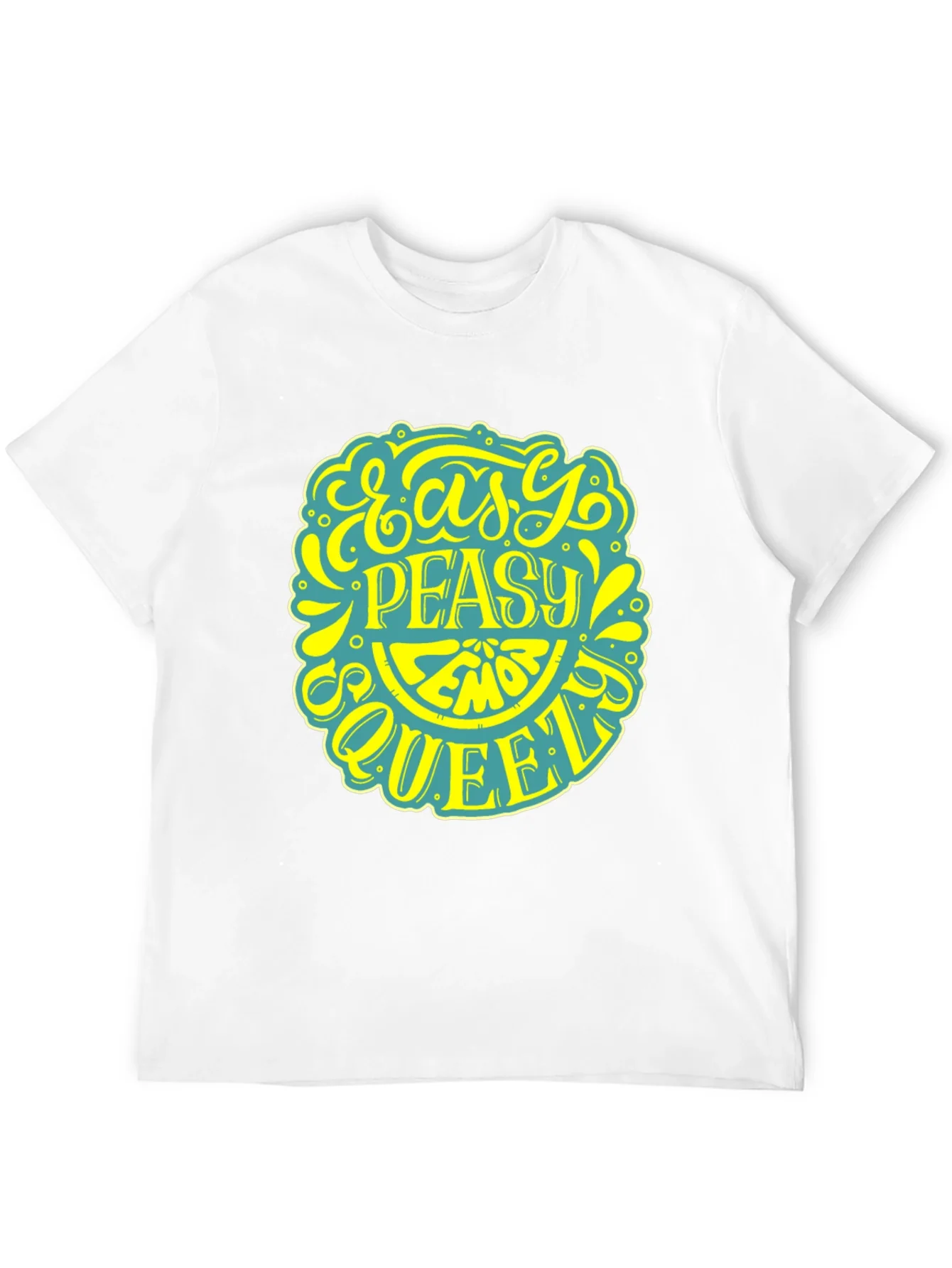 Camiseta Negra con Dise?o Gr¨¢fico de Lim¨®n