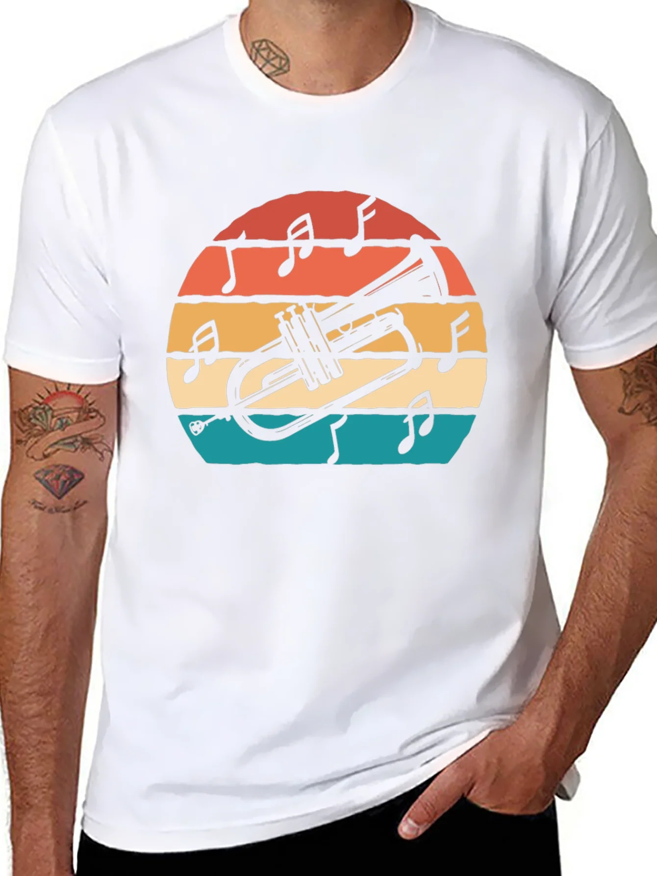 Camiseta Retro Trompeta Musical