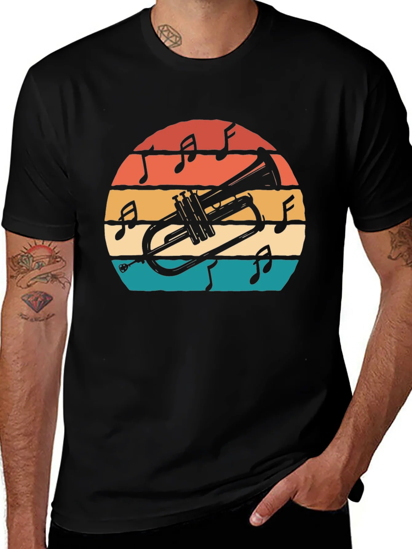 Camiseta Retro Trompeta Musical