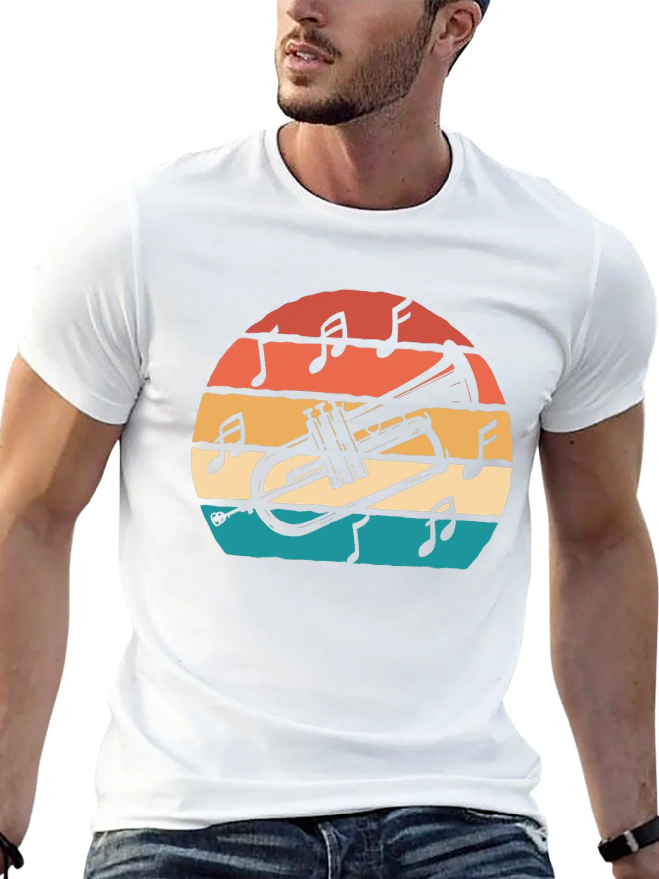 Camiseta Retro Trompeta Musical
