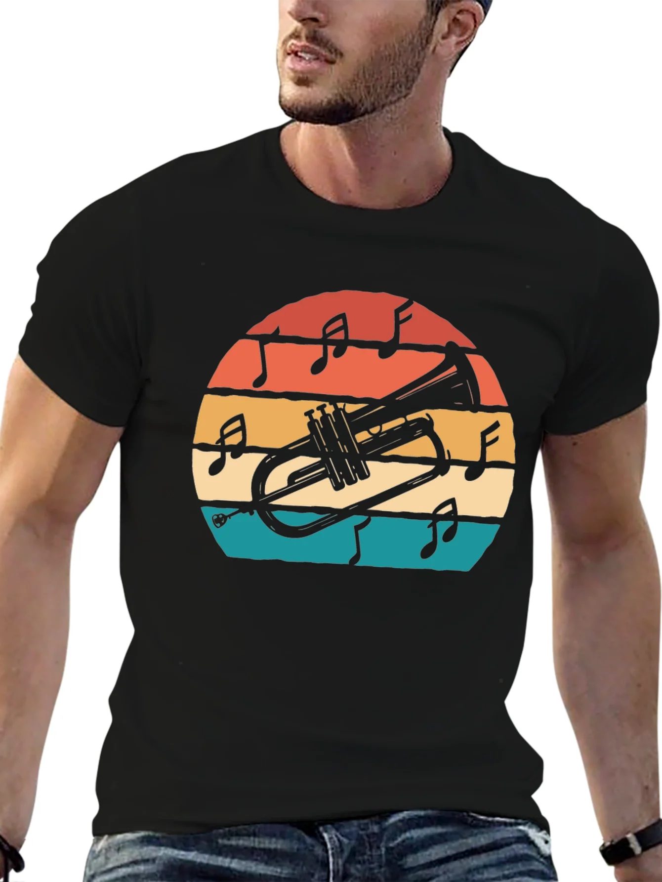 Camiseta Retro Trompeta Musical