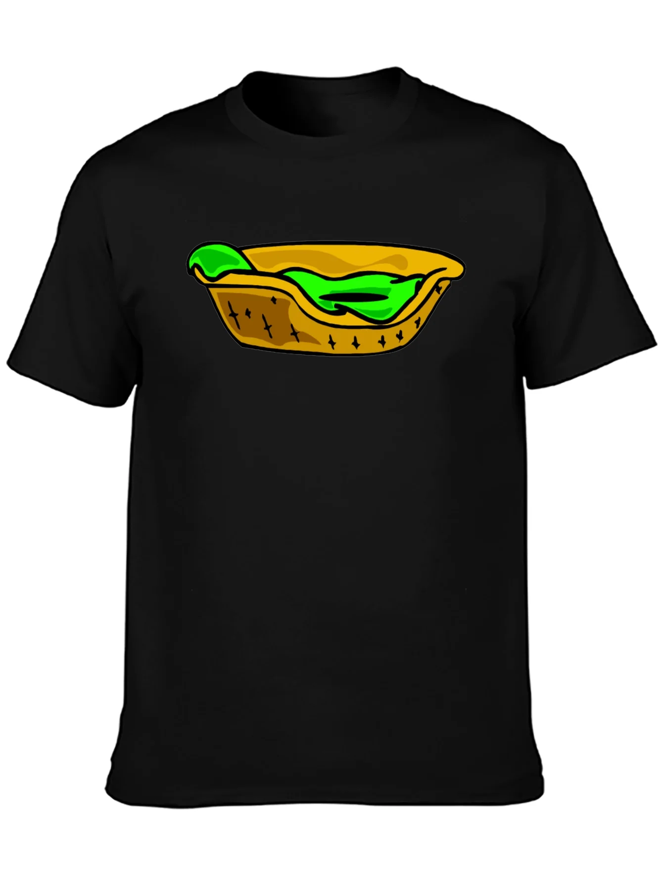 Camiseta Negra con Dise?o de Comida Mexicana