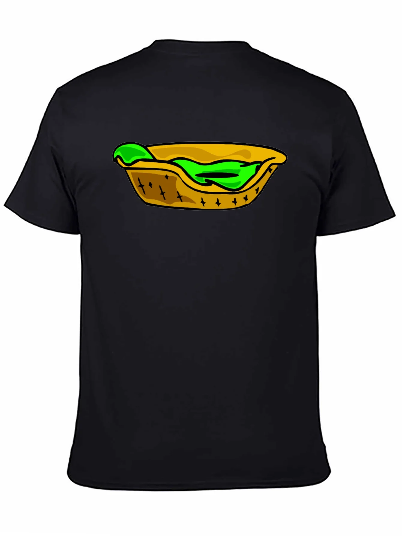 Camiseta Negra con Dise?o de Comida Mexicana