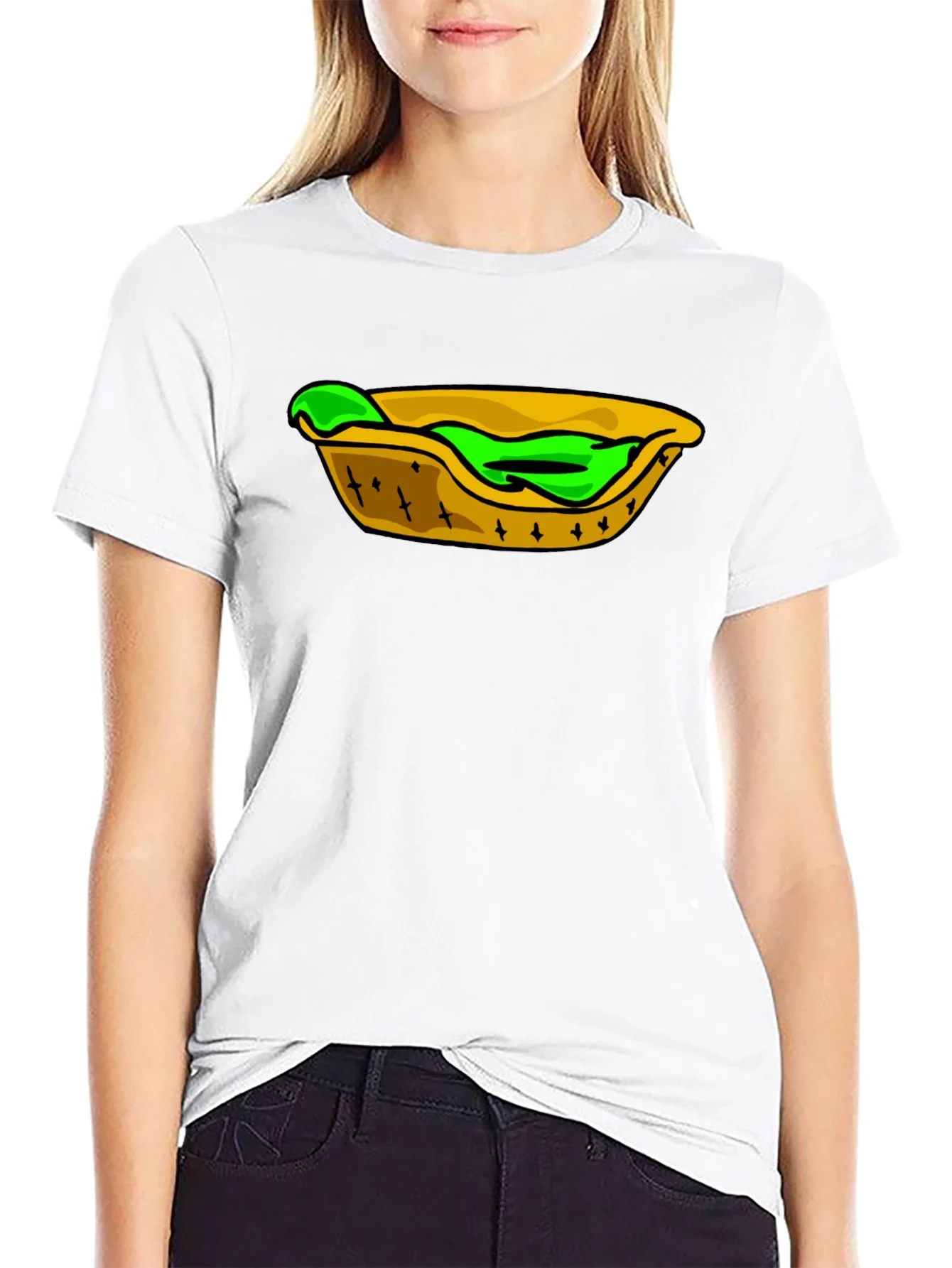 Camiseta Negra con Dise?o de Comida Mexicana
