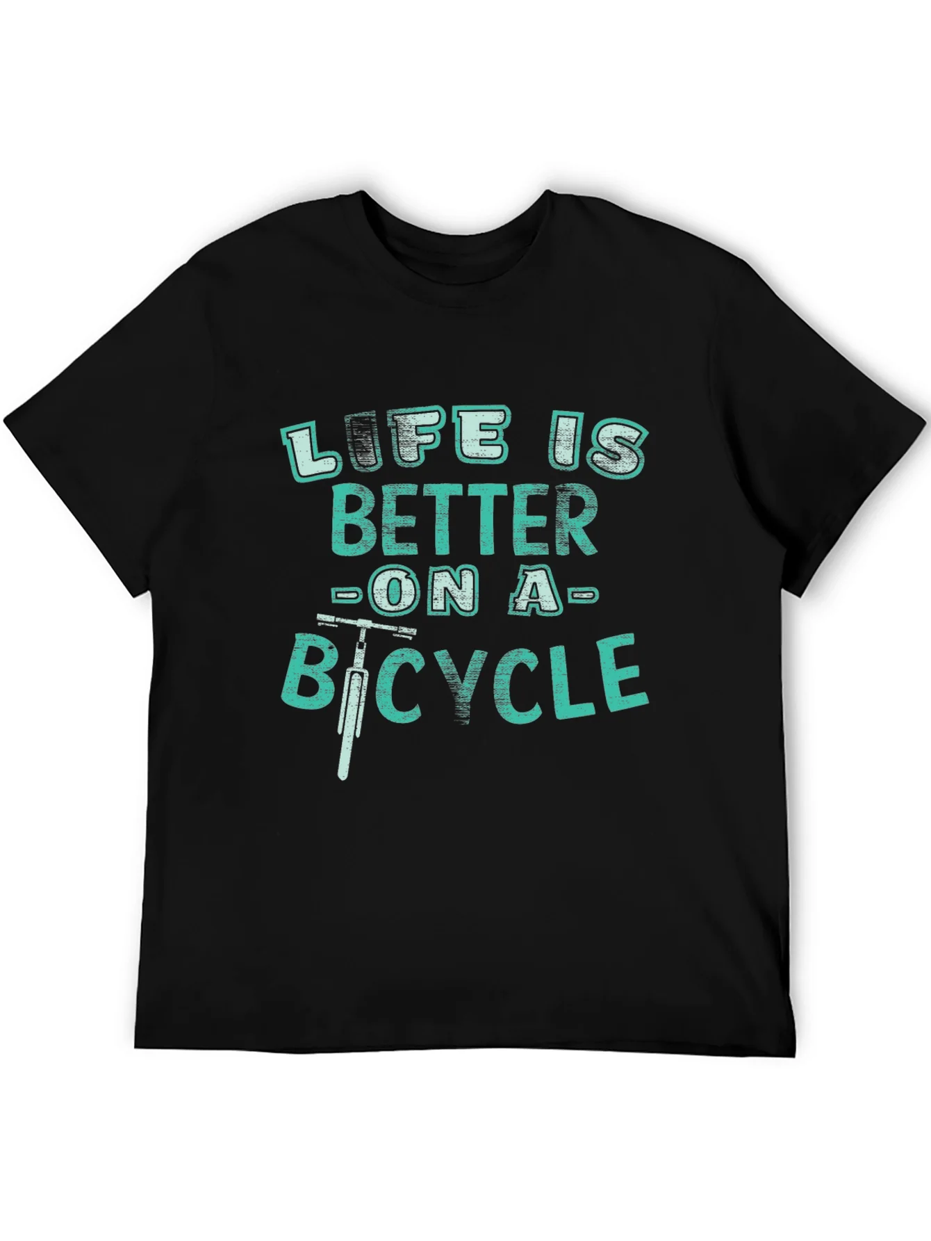 Camiseta Negra Life is Better on a Bicycle