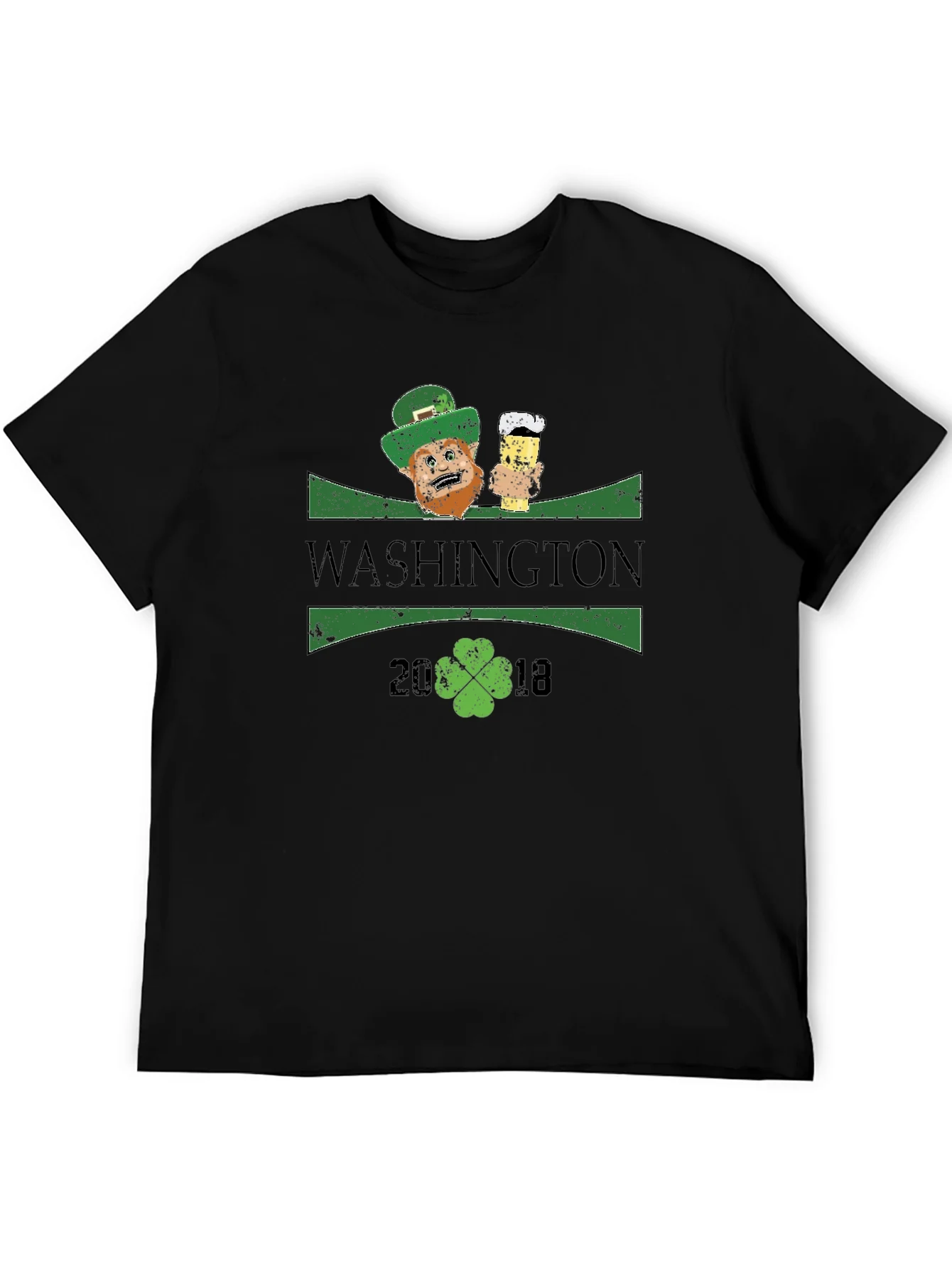 Camiseta Negra Estilo San Patricio - Washington 2018