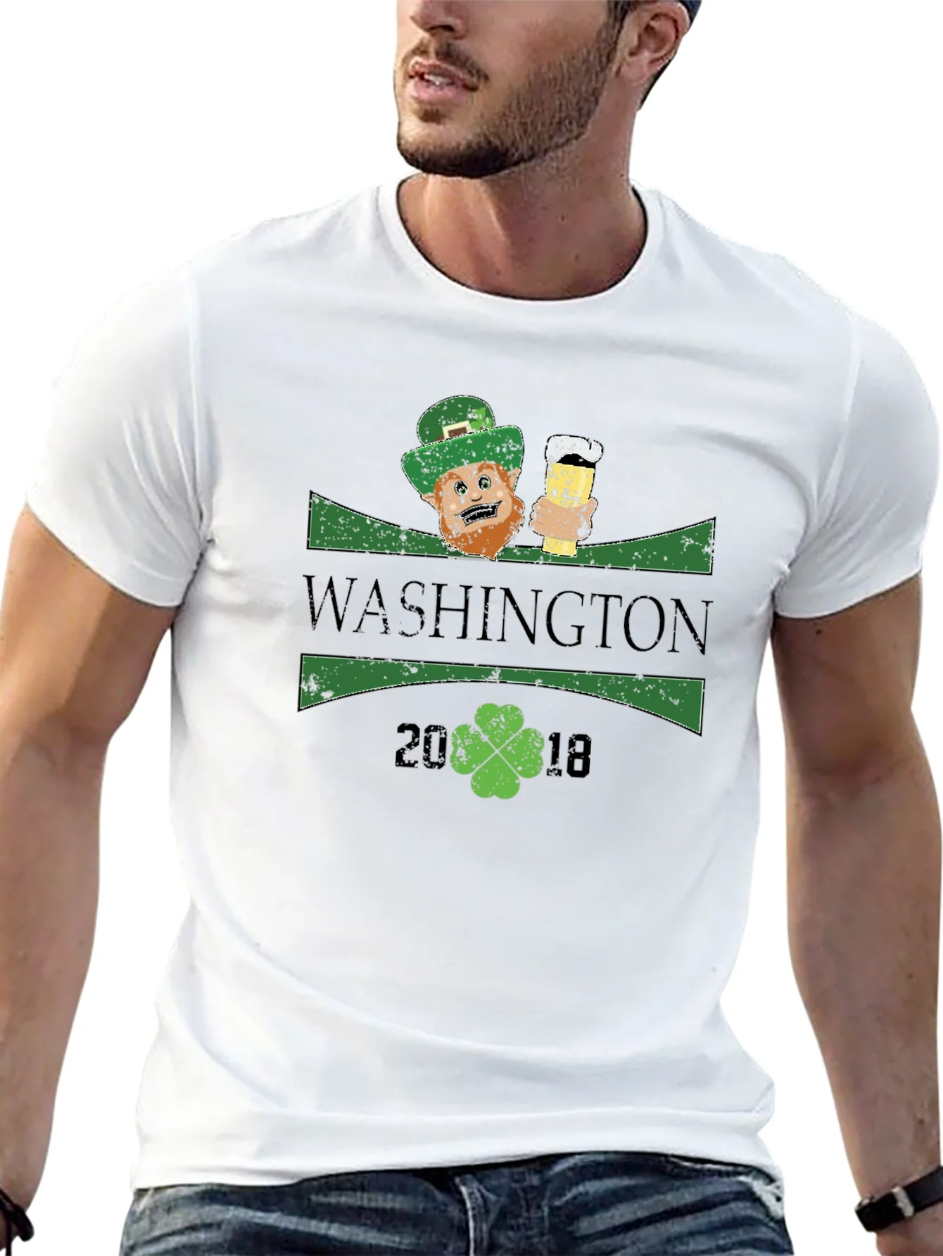 Camiseta Negra Estilo San Patricio - Washington 2018