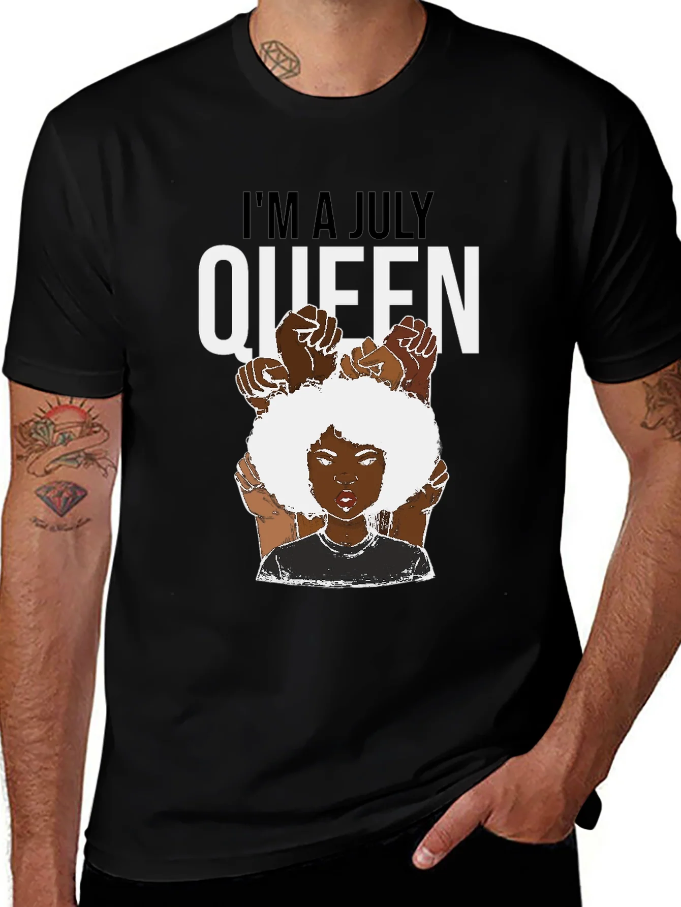 Rebbecca July Queen T-Shirt - Black Pride