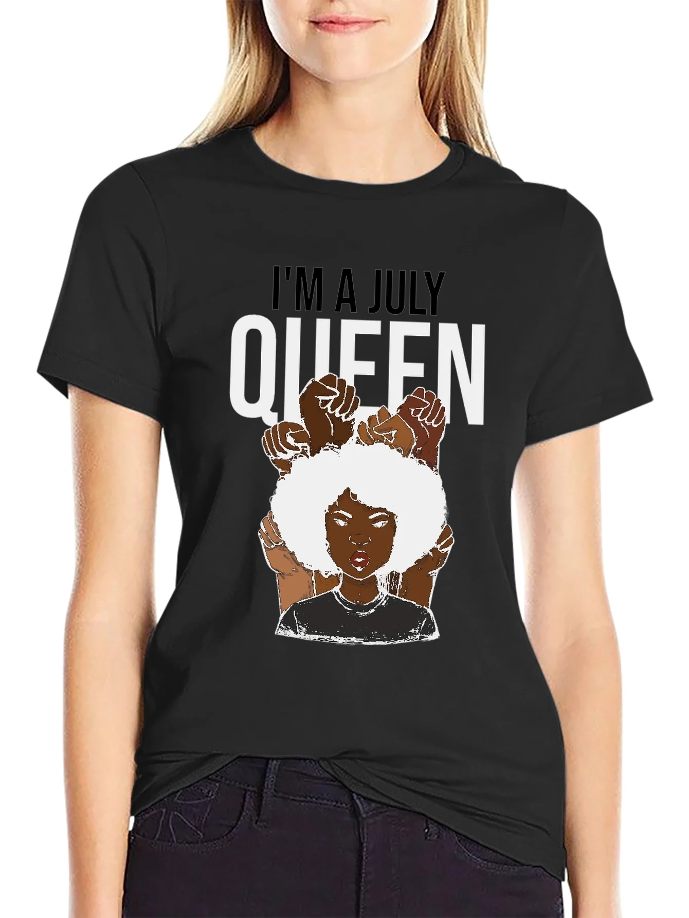 Rebbecca July Queen T-Shirt - Black Pride