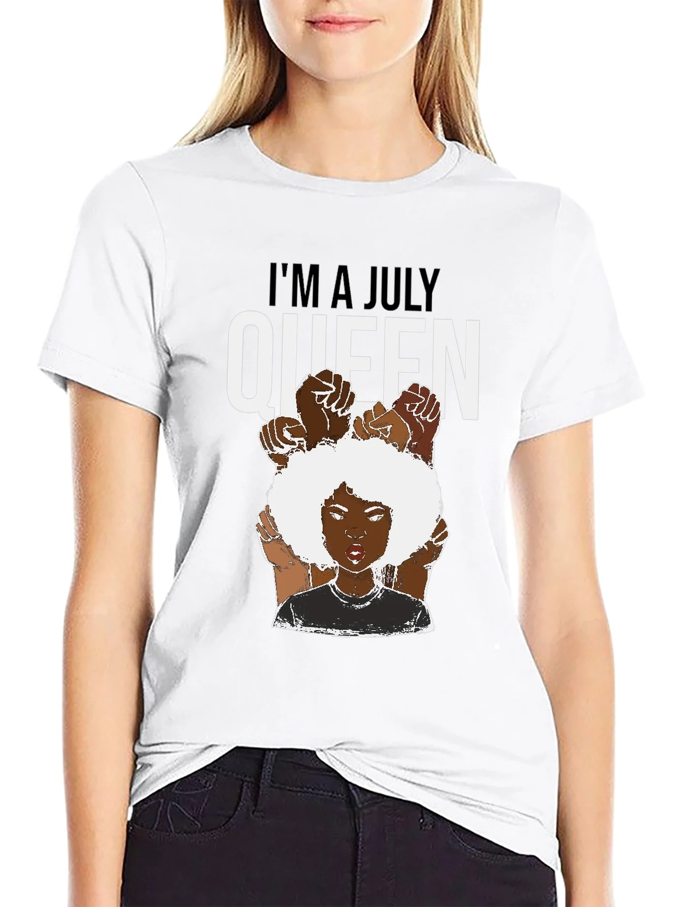Rebbecca July Queen T-Shirt - Black Pride