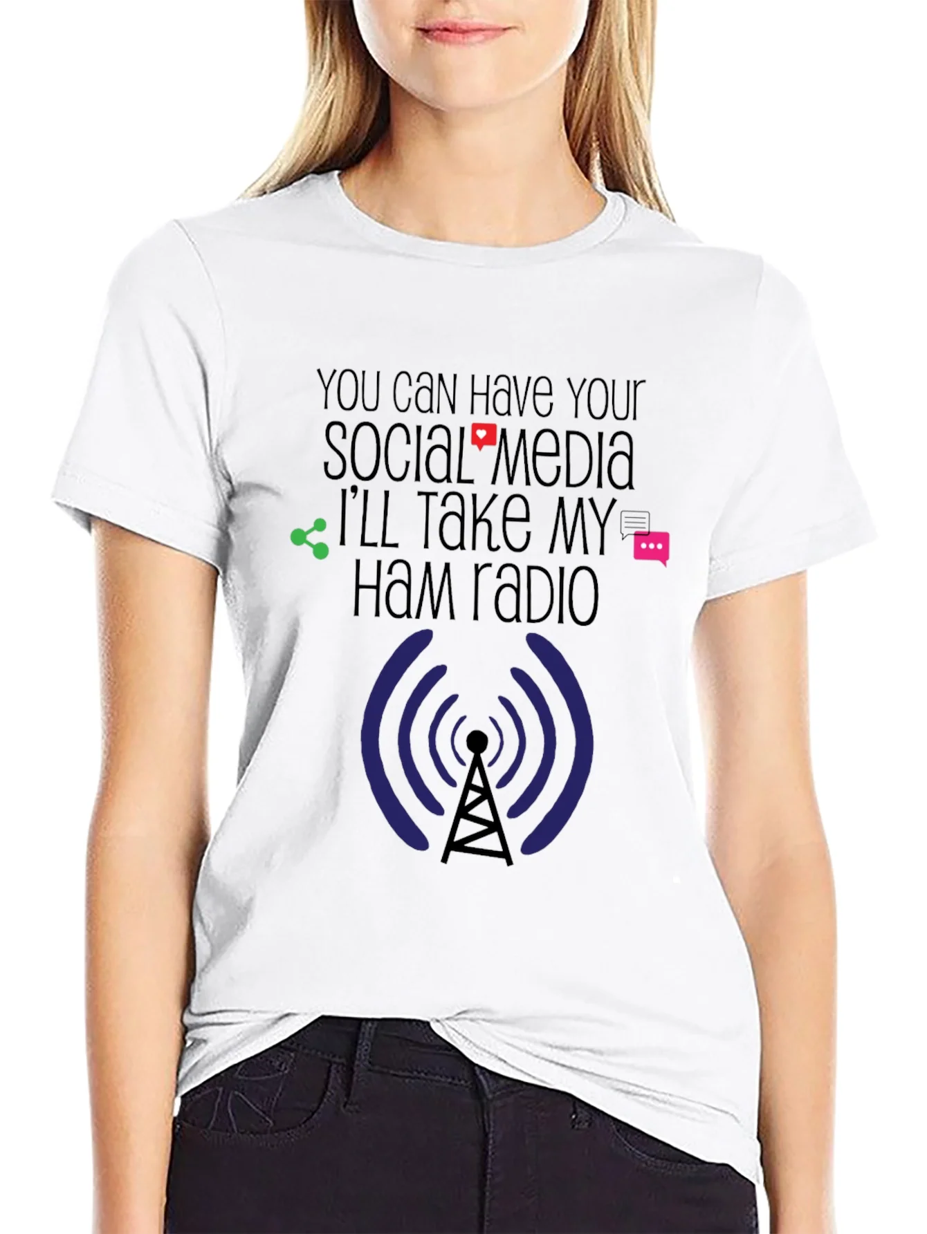 Rebbecca Ham Radio Social Media T-Shirt