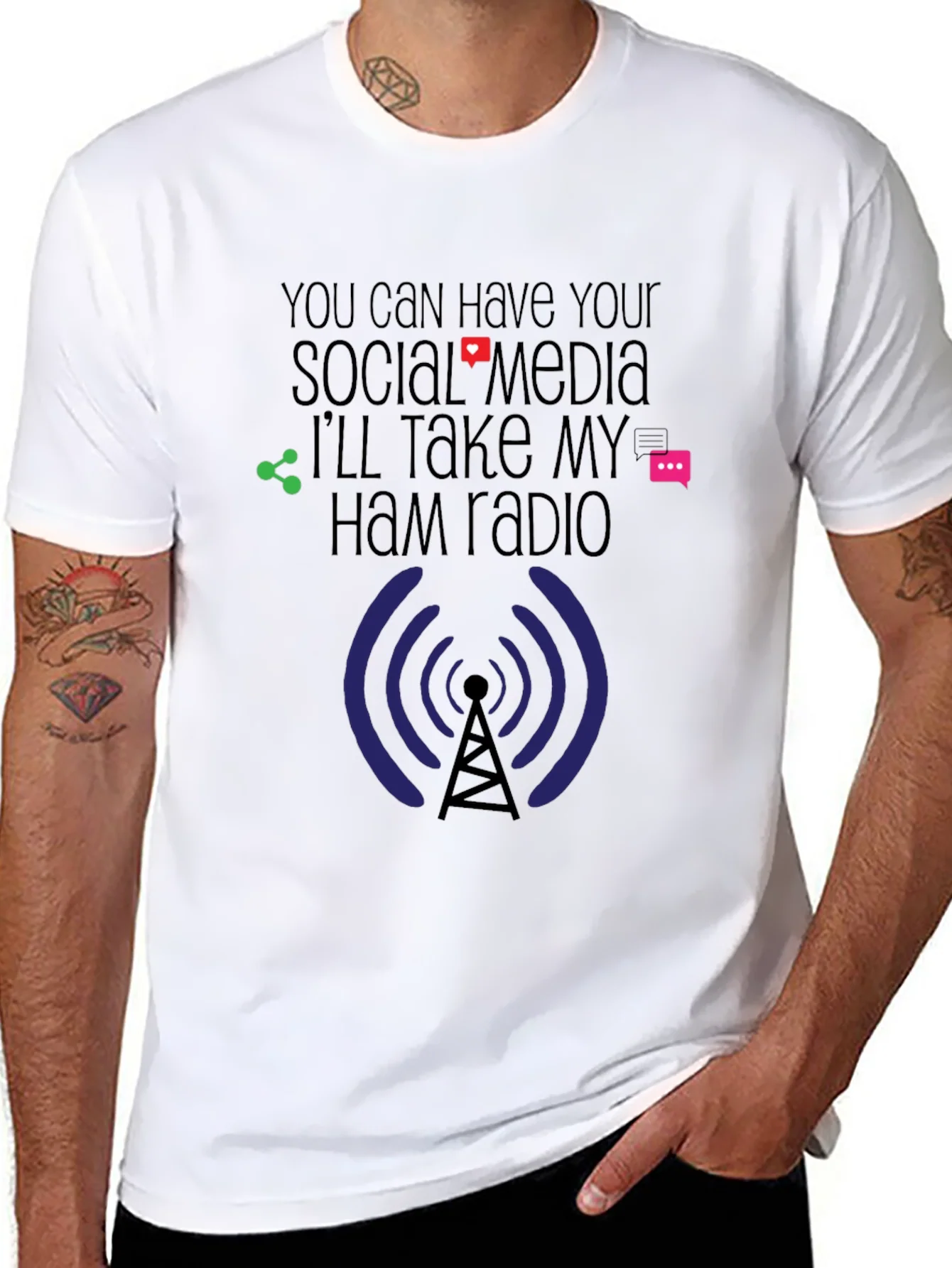 Rebbecca Ham Radio Social Media T-Shirt
