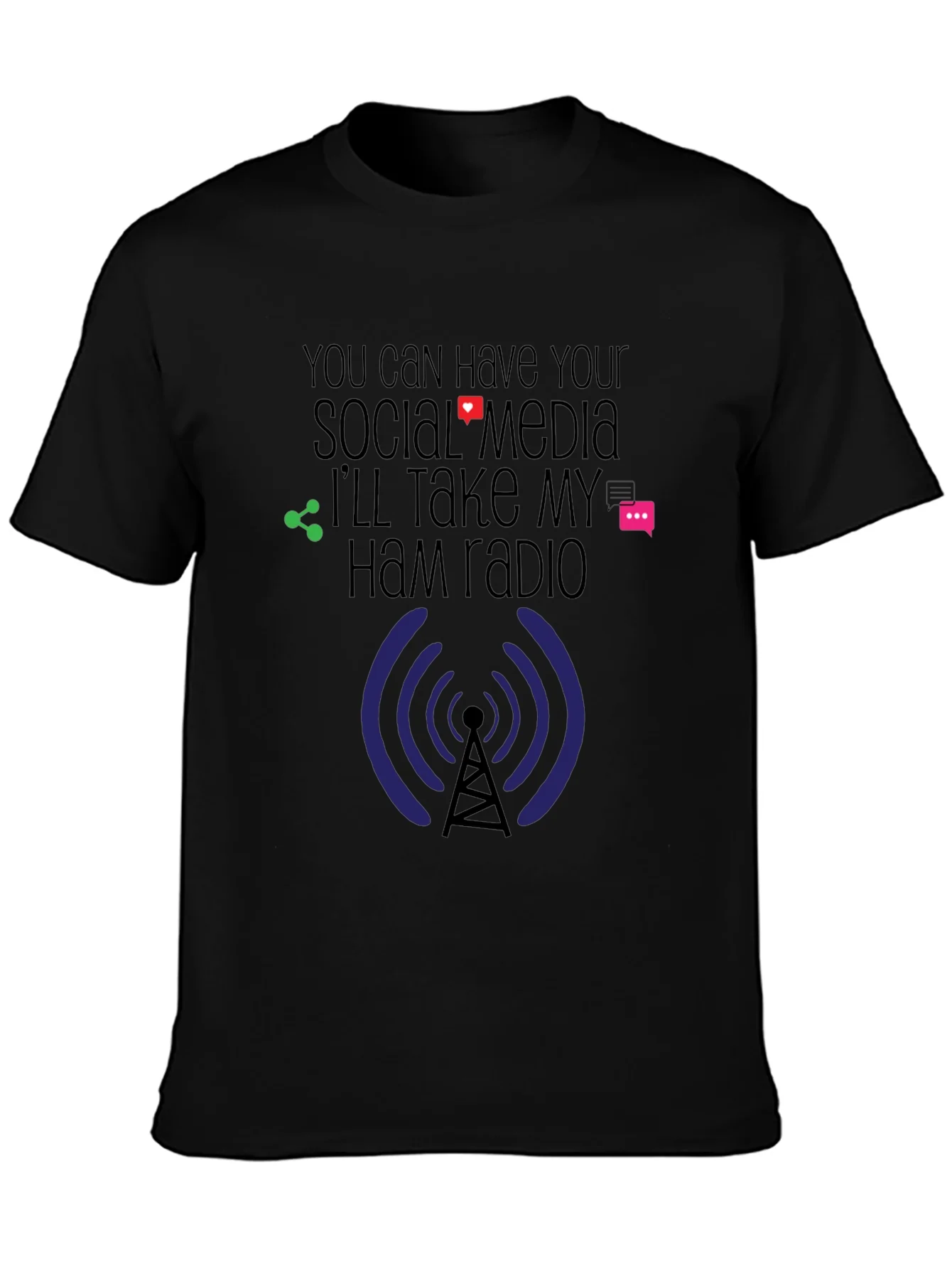 Rebbecca Ham Radio Social Media T-Shirt