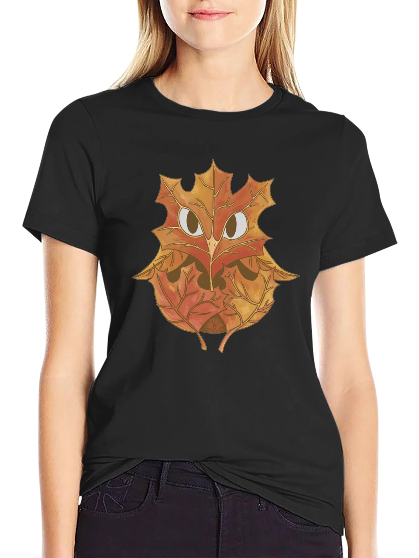 Rebbecca Autumn Owl Graphic Tee - Nature Inspired Design