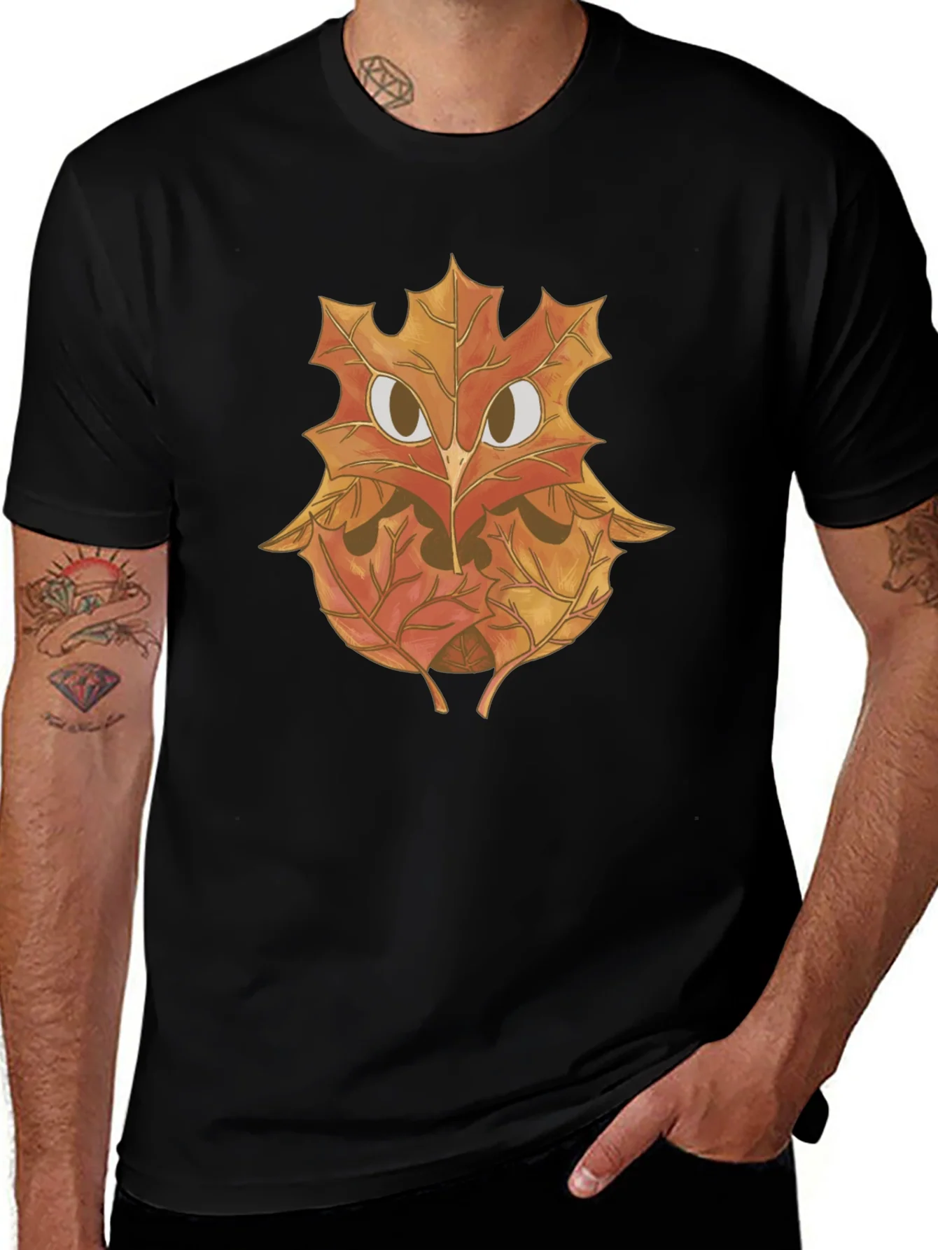 Rebbecca Autumn Owl Graphic Tee - Nature Inspired Design
