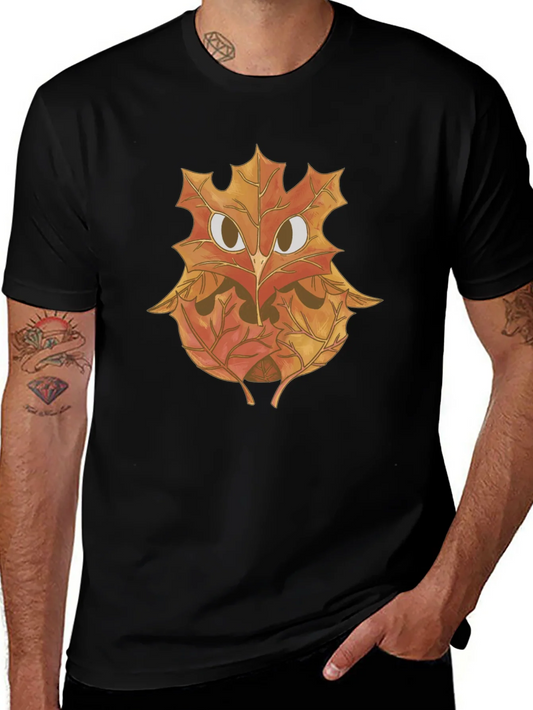 Rebbecca Autumn Owl Graphic Tee - Nature Inspired Design