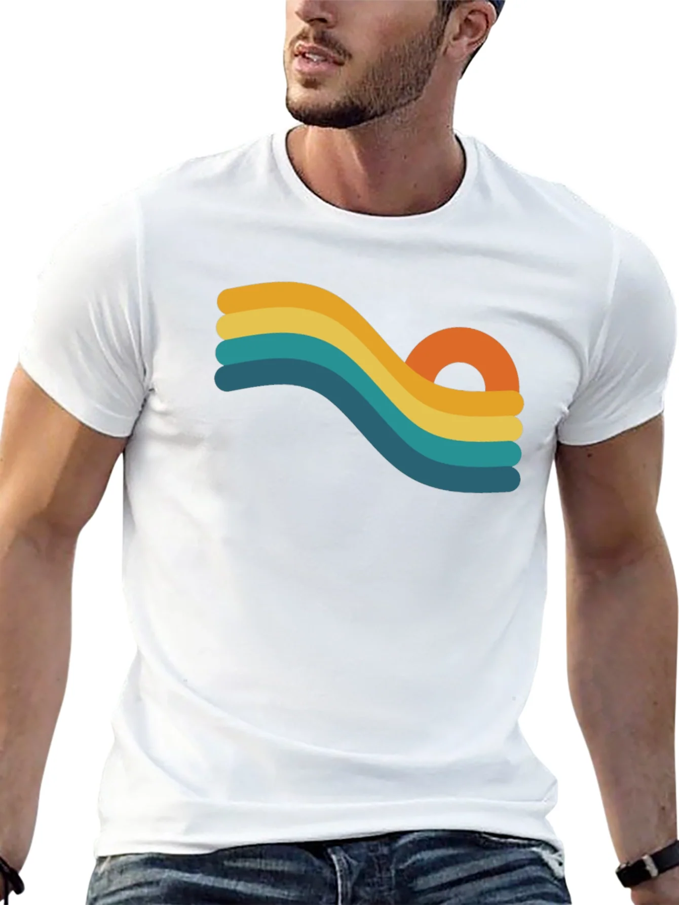 Rebbecca Retro Wave Graphic Black T-Shirt