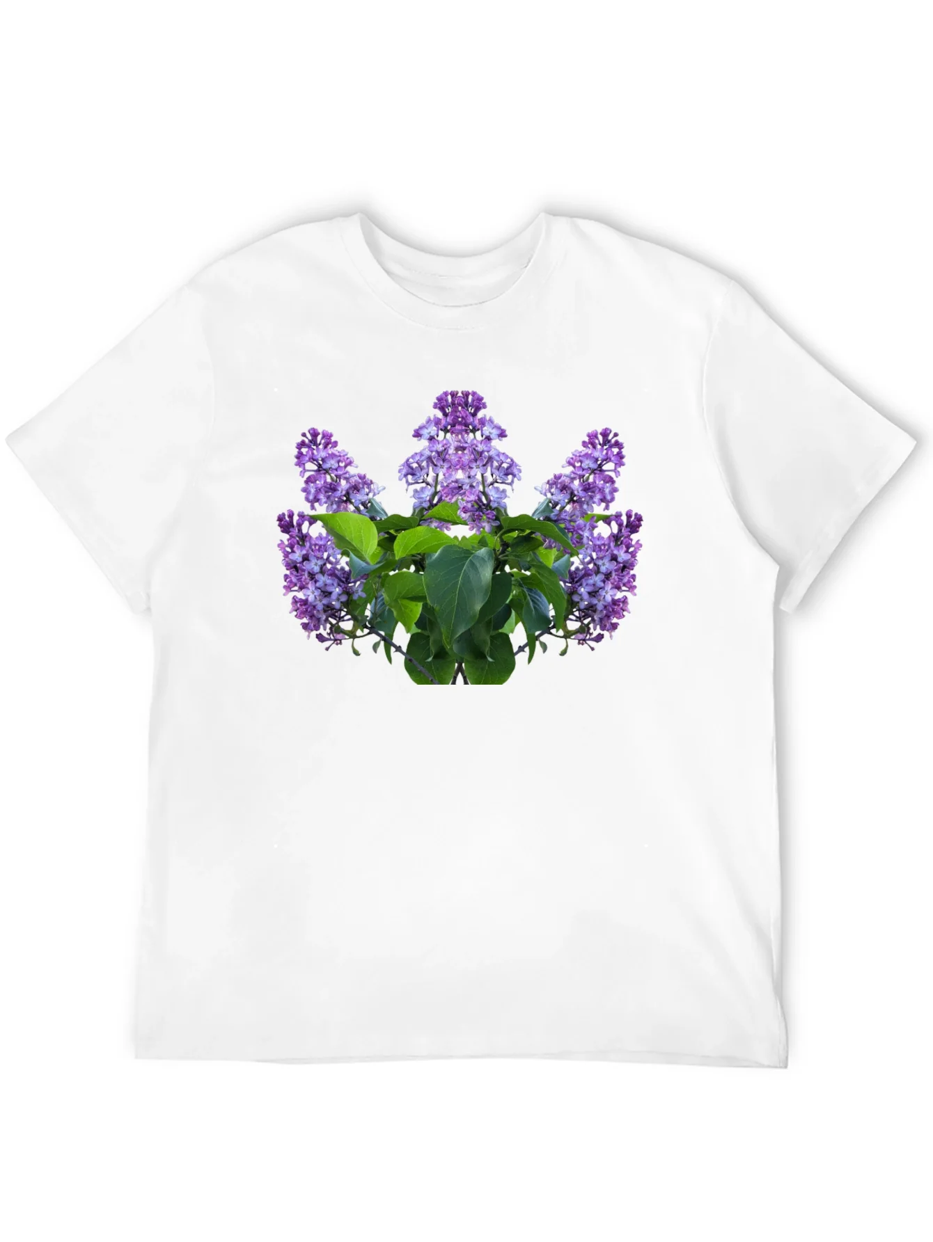 Rebbecca Lilac Floral Print Black T-Shirt